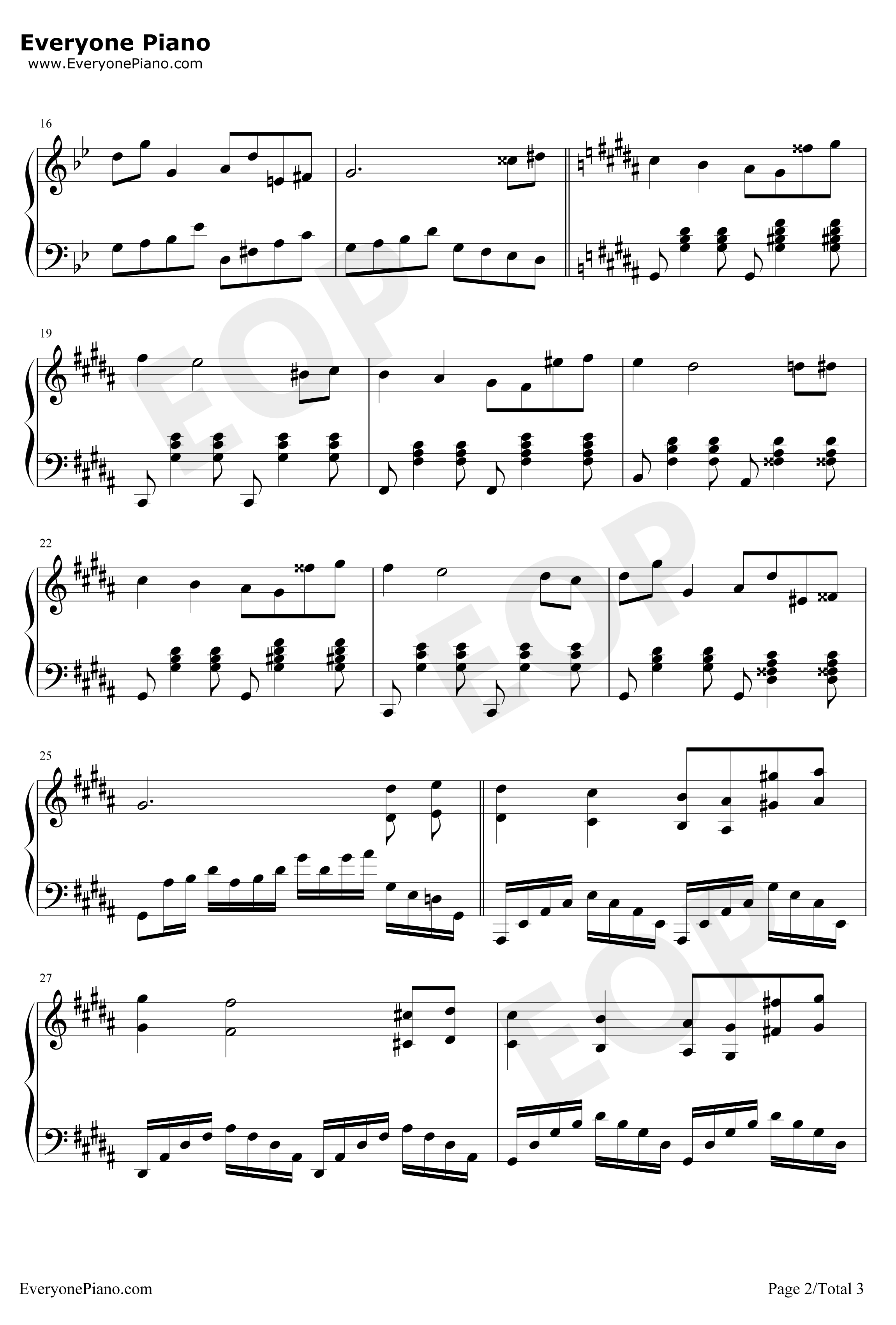 I Will Wait For You钢琴谱-MichelLegrand-瑟堡的雨伞主题曲2