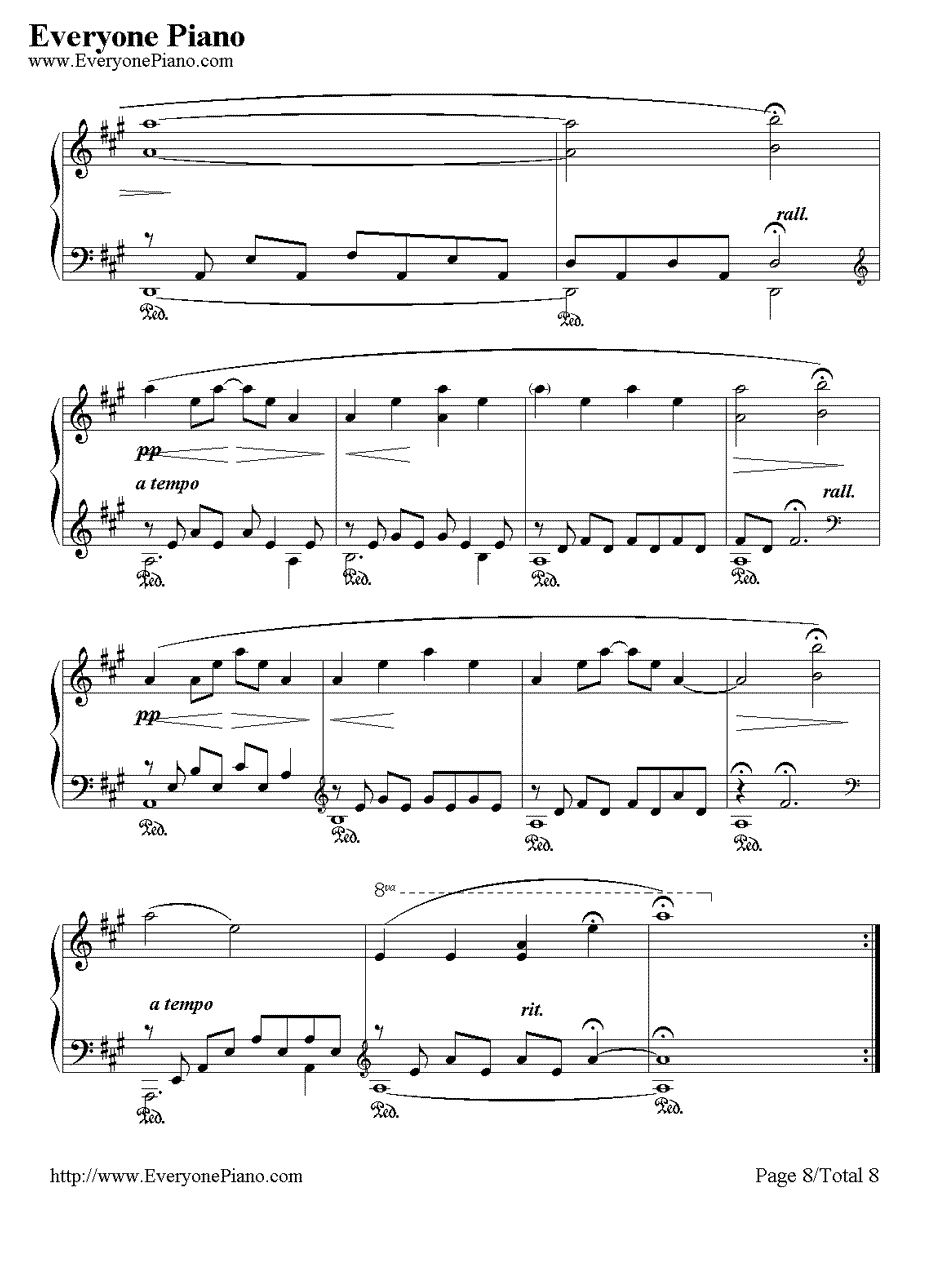 The Portrait钢琴谱-JamesHorner-泰坦尼克号纯钢琴曲8