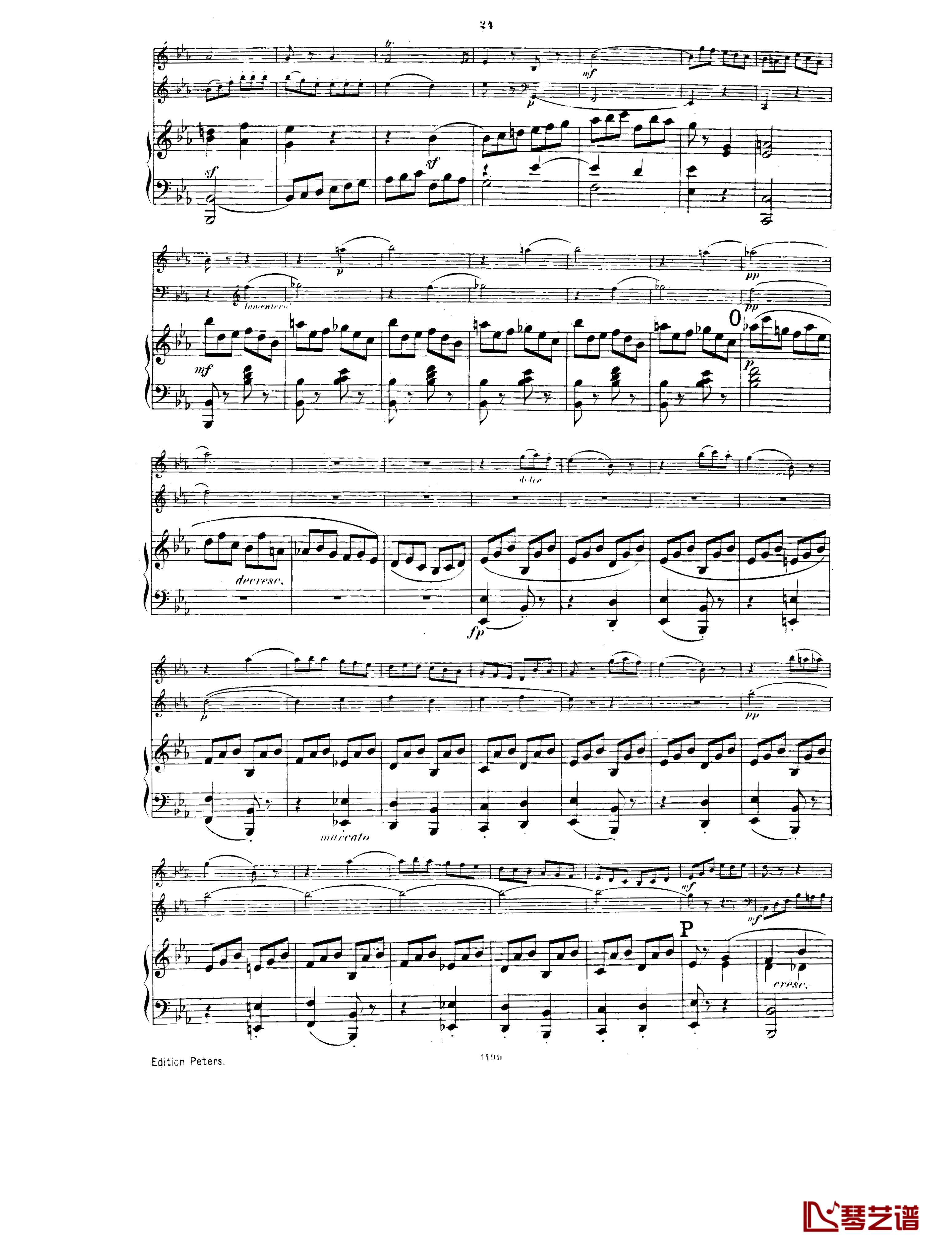  降E大调第一钢琴三重奏  Op.12钢琴谱-胡梅尔23