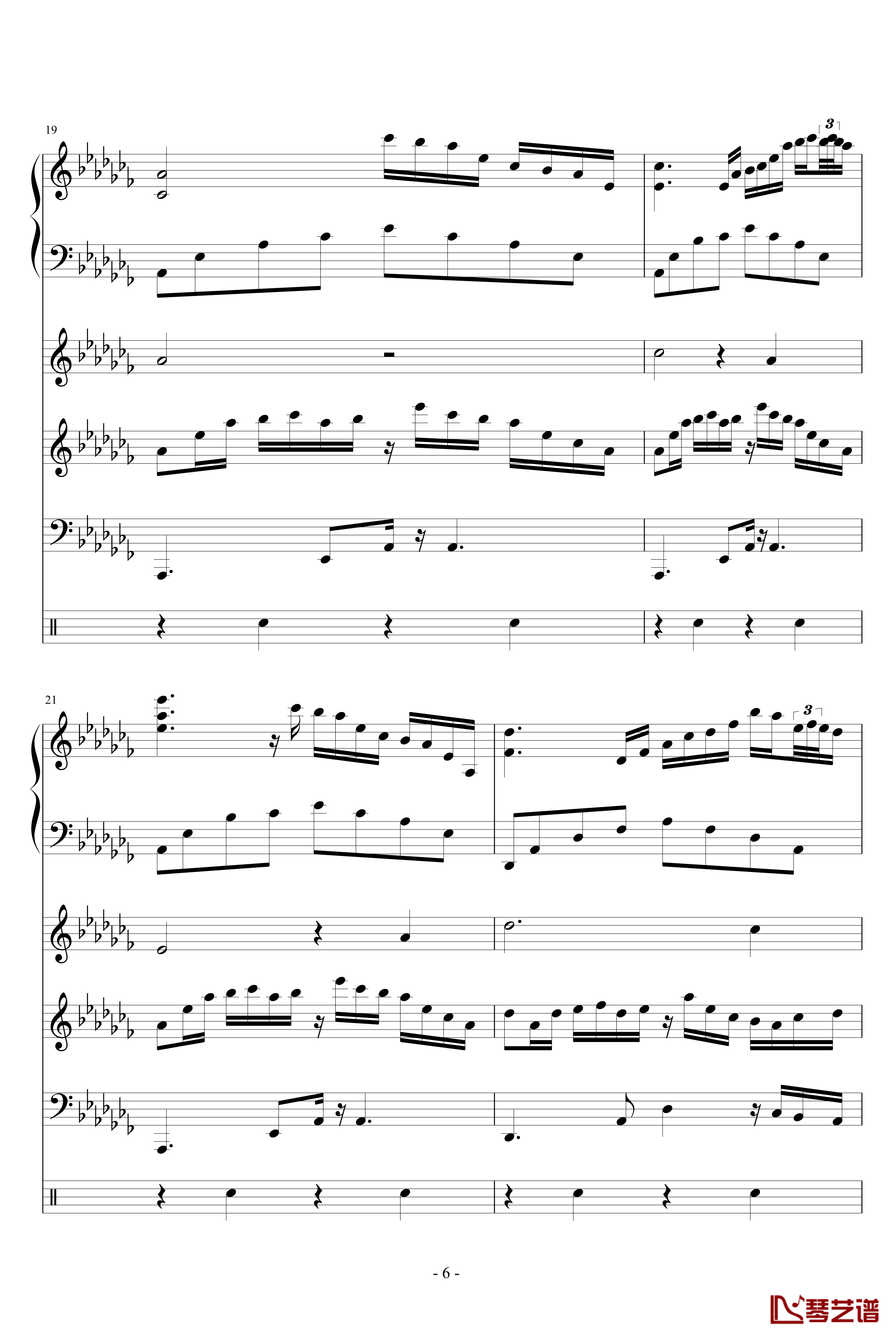 降A小调钢琴协奏曲钢琴谱-peterkingily6