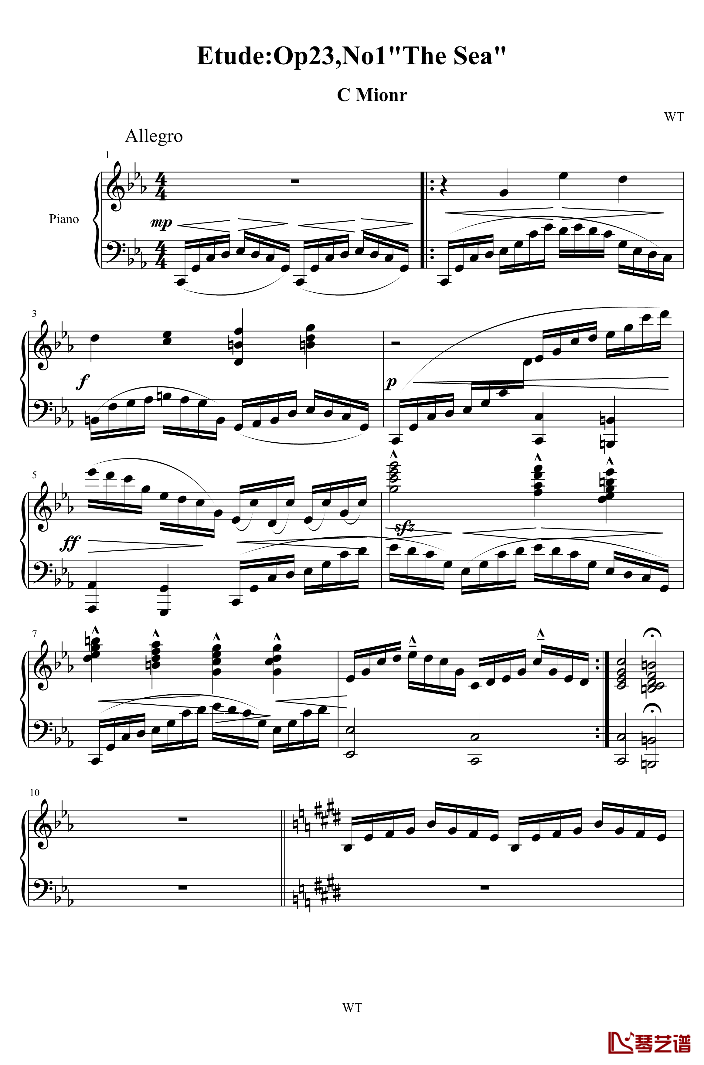 海洋钢琴谱-练习曲第一首-hrmc1
