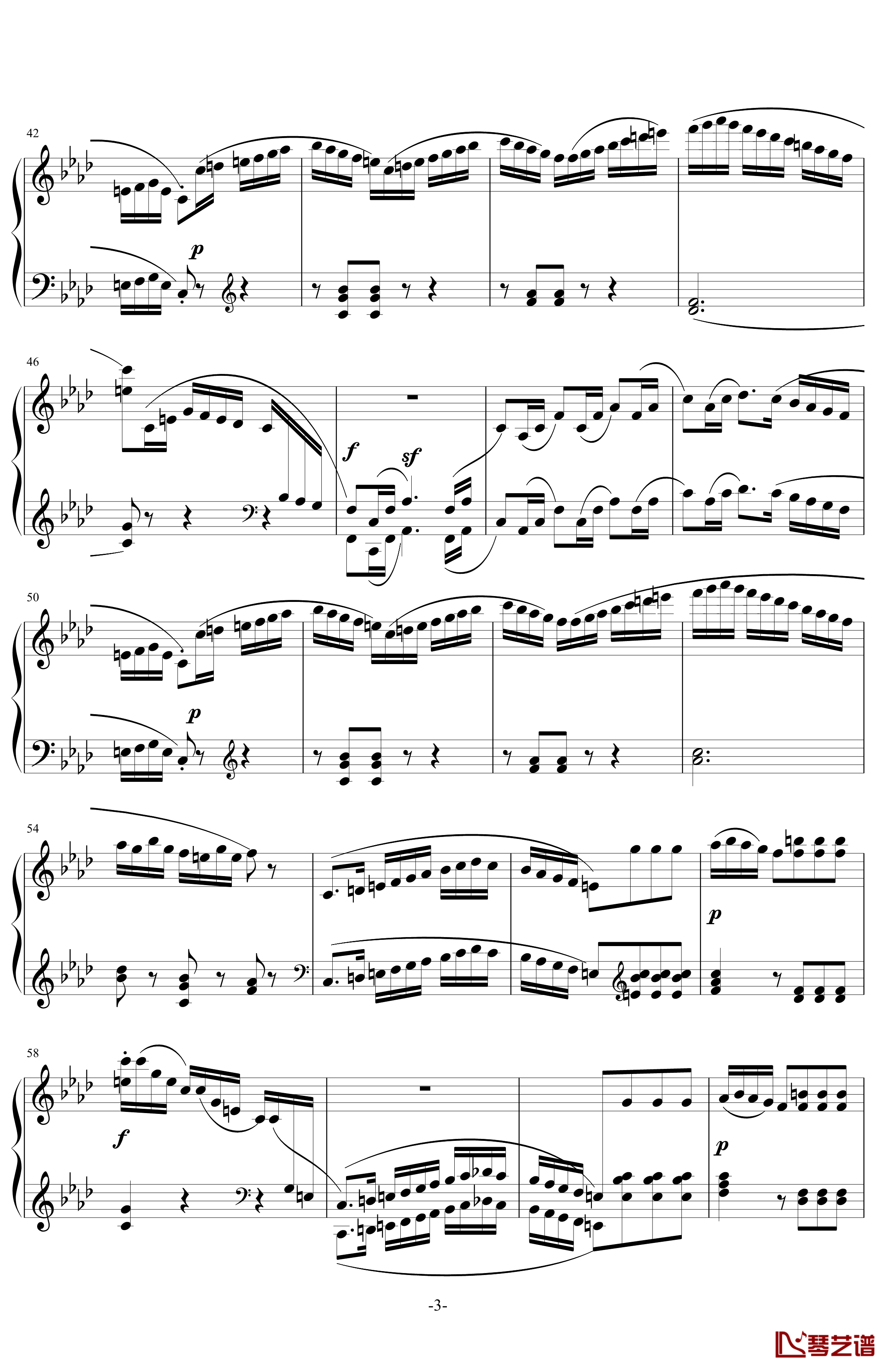 小奏鸣曲Op.20.No.3第三乐章钢琴谱-库劳3