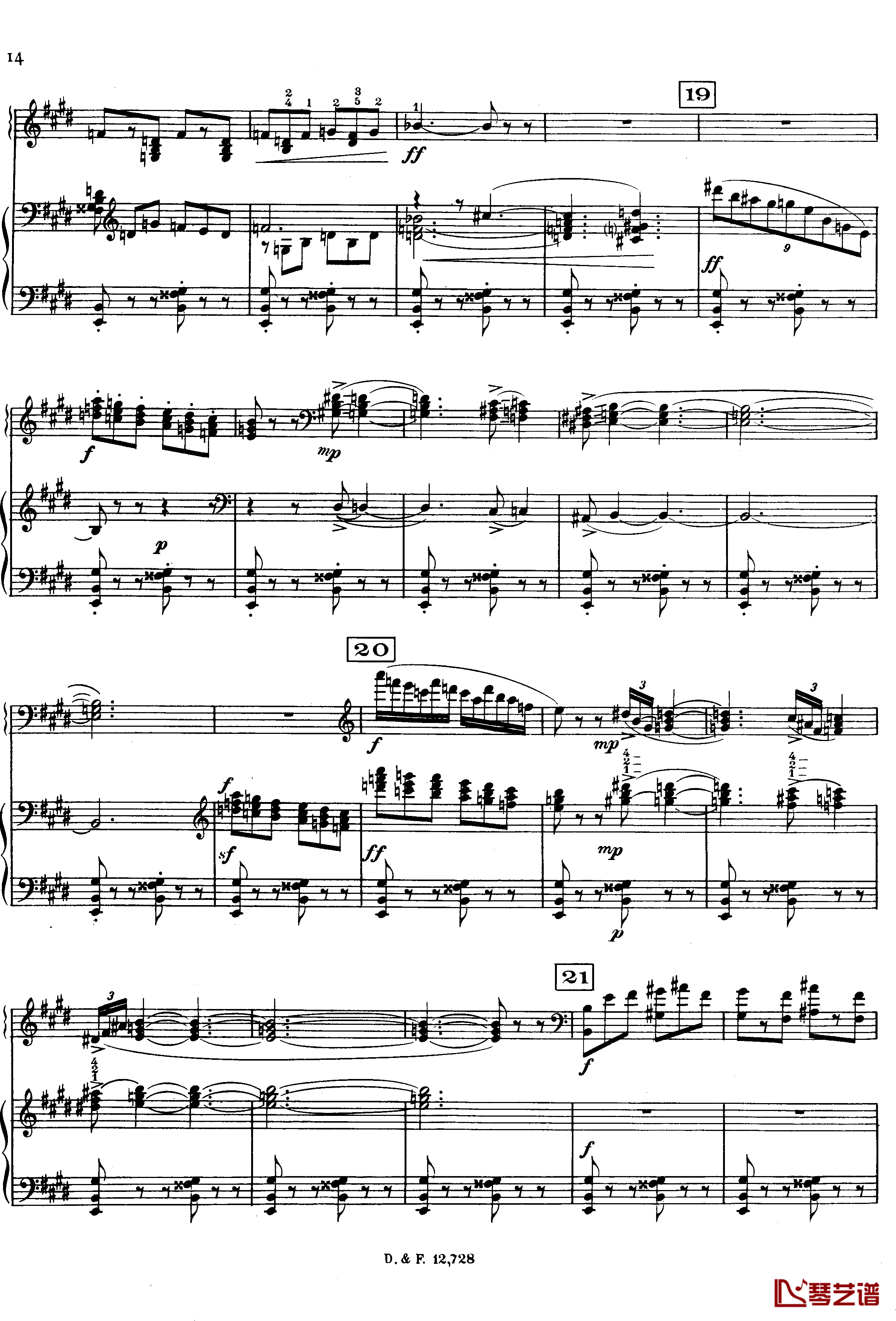 左手钢琴协奏曲钢琴谱-拉威尔-Ravel14