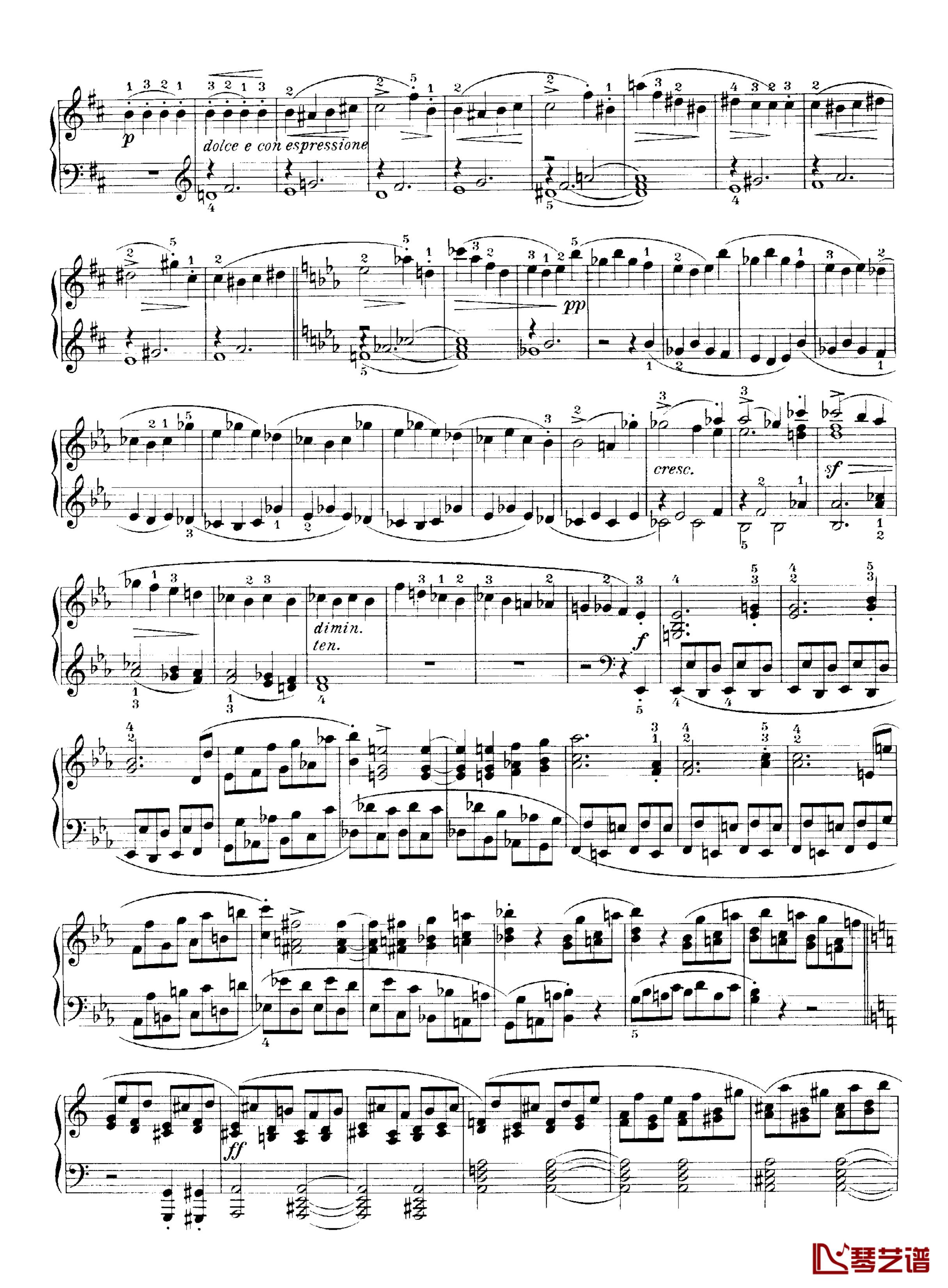 b小调钢琴奏鸣曲Op.40No.2钢琴谱-克莱门蒂5