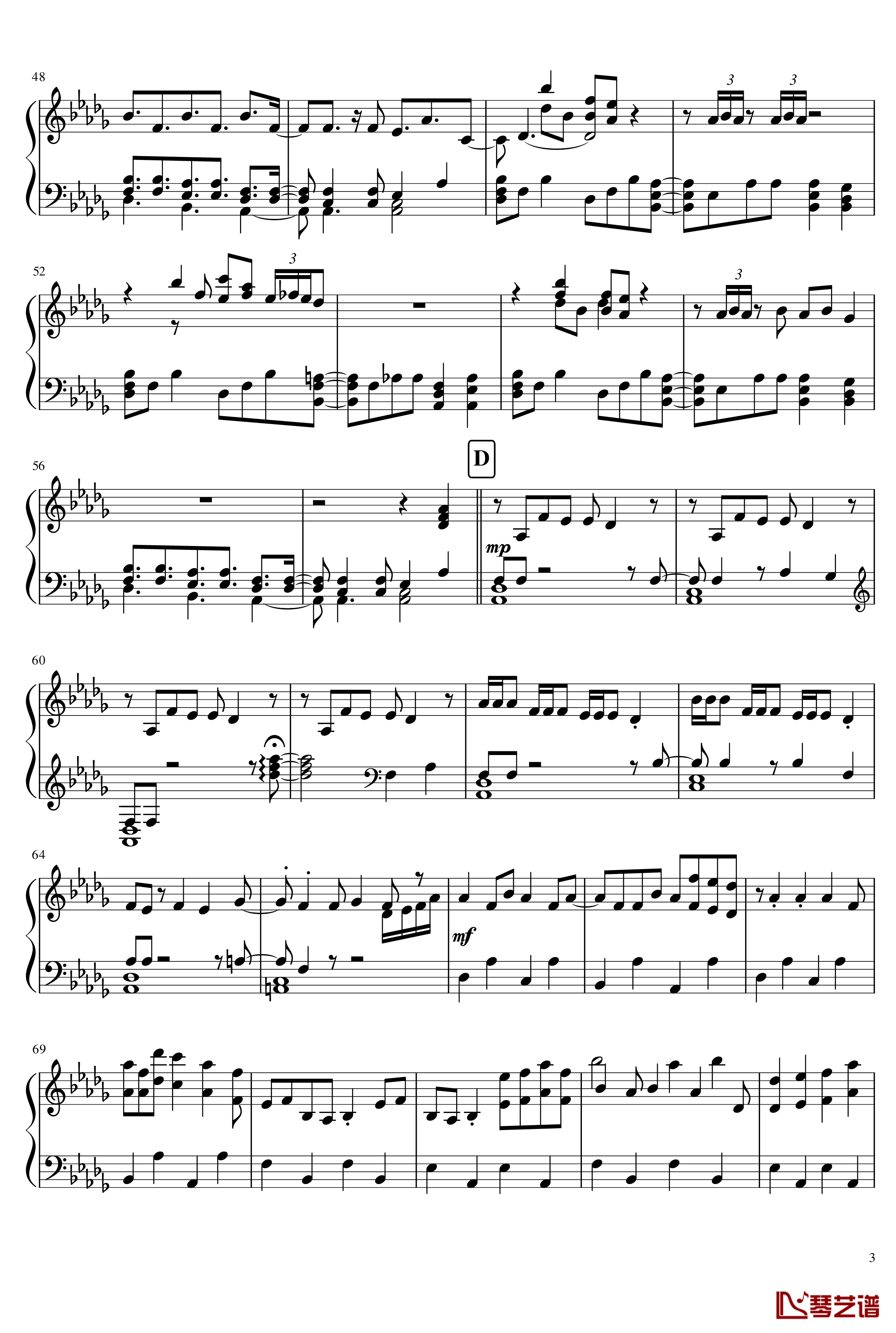 Music Music钢琴谱-初音未来3