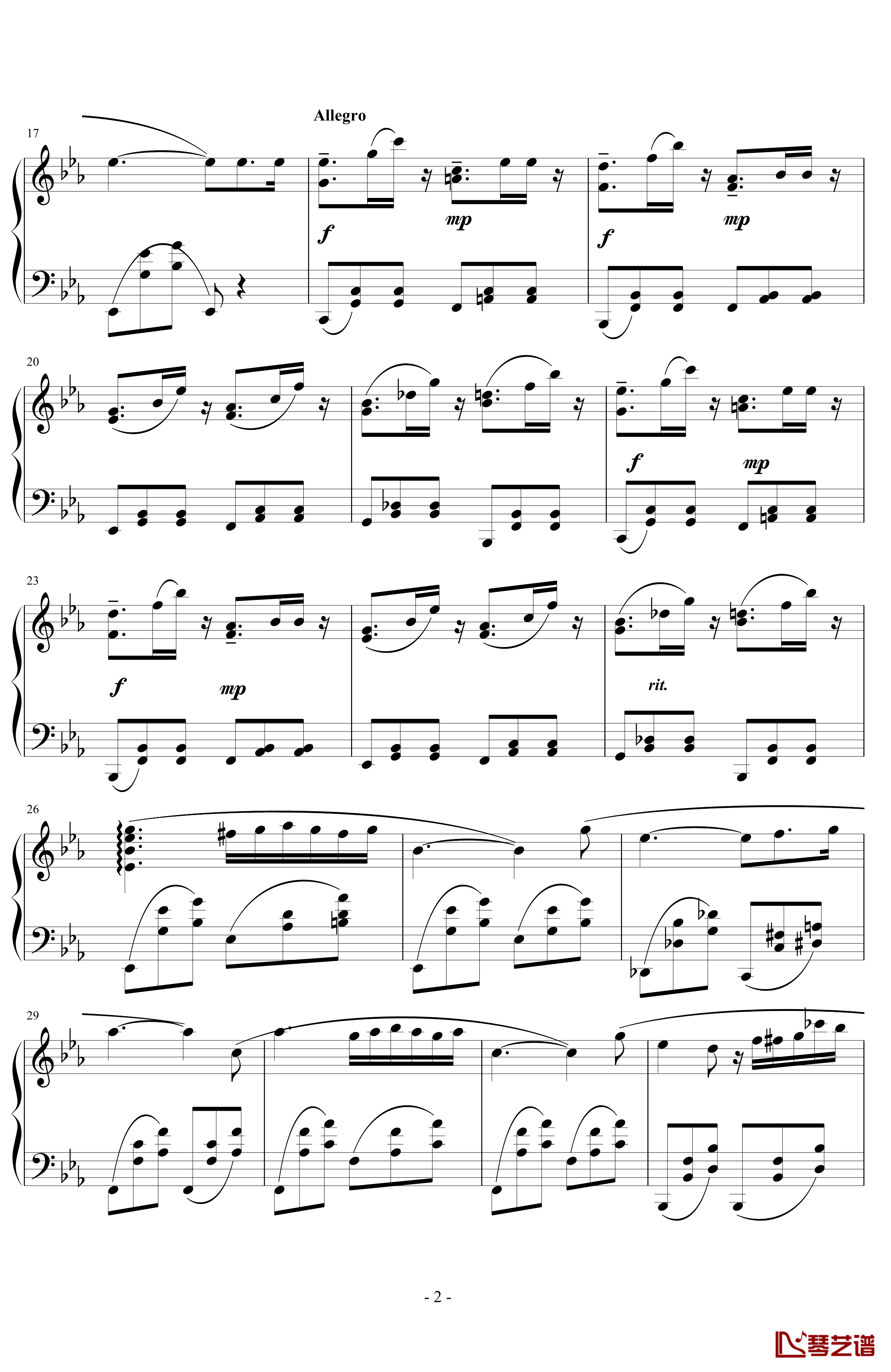 夜曲钢琴谱-纪念肖邦-Daniel2