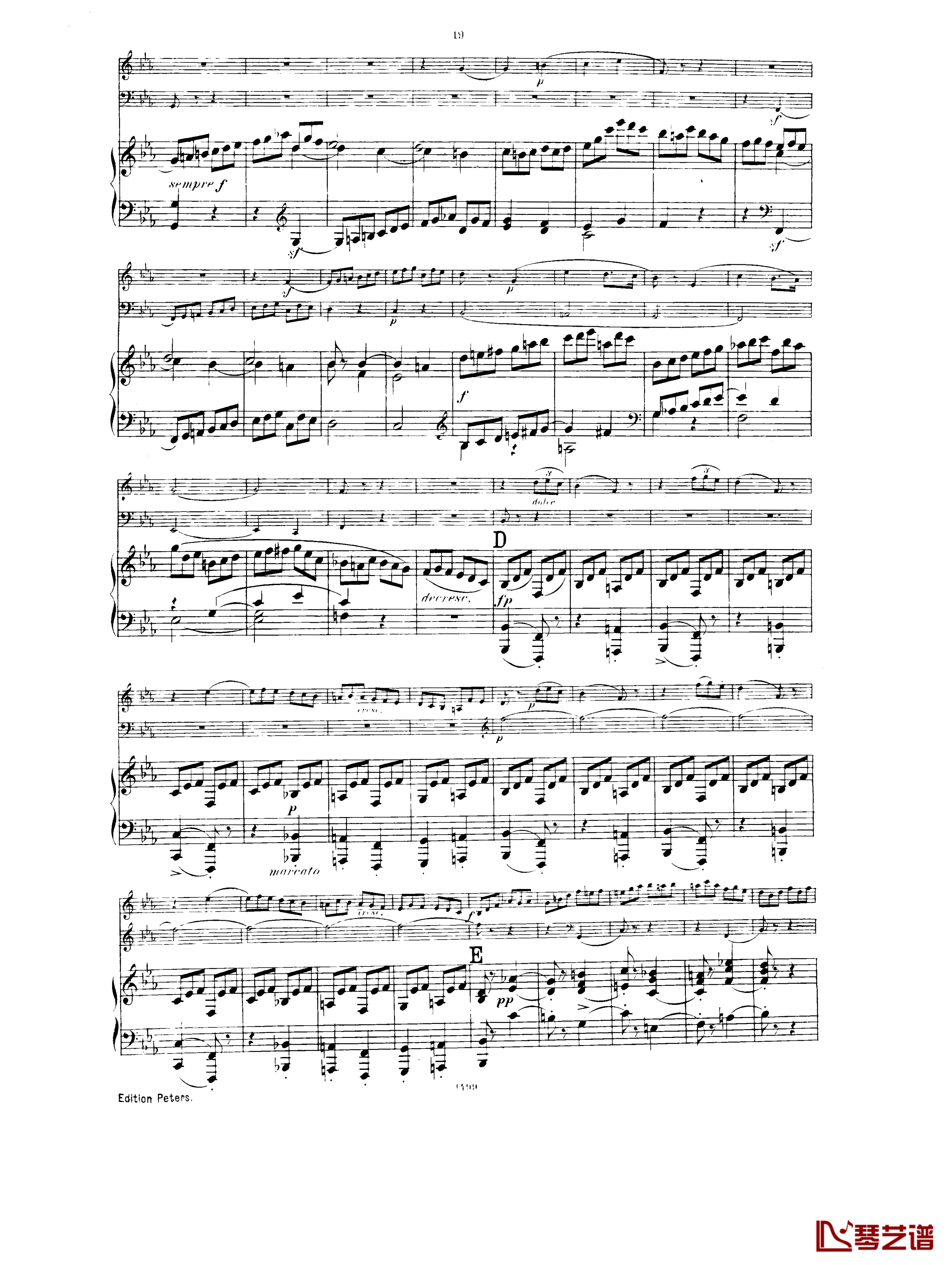  降E大调第一钢琴三重奏  Op.12钢琴谱-胡梅尔18