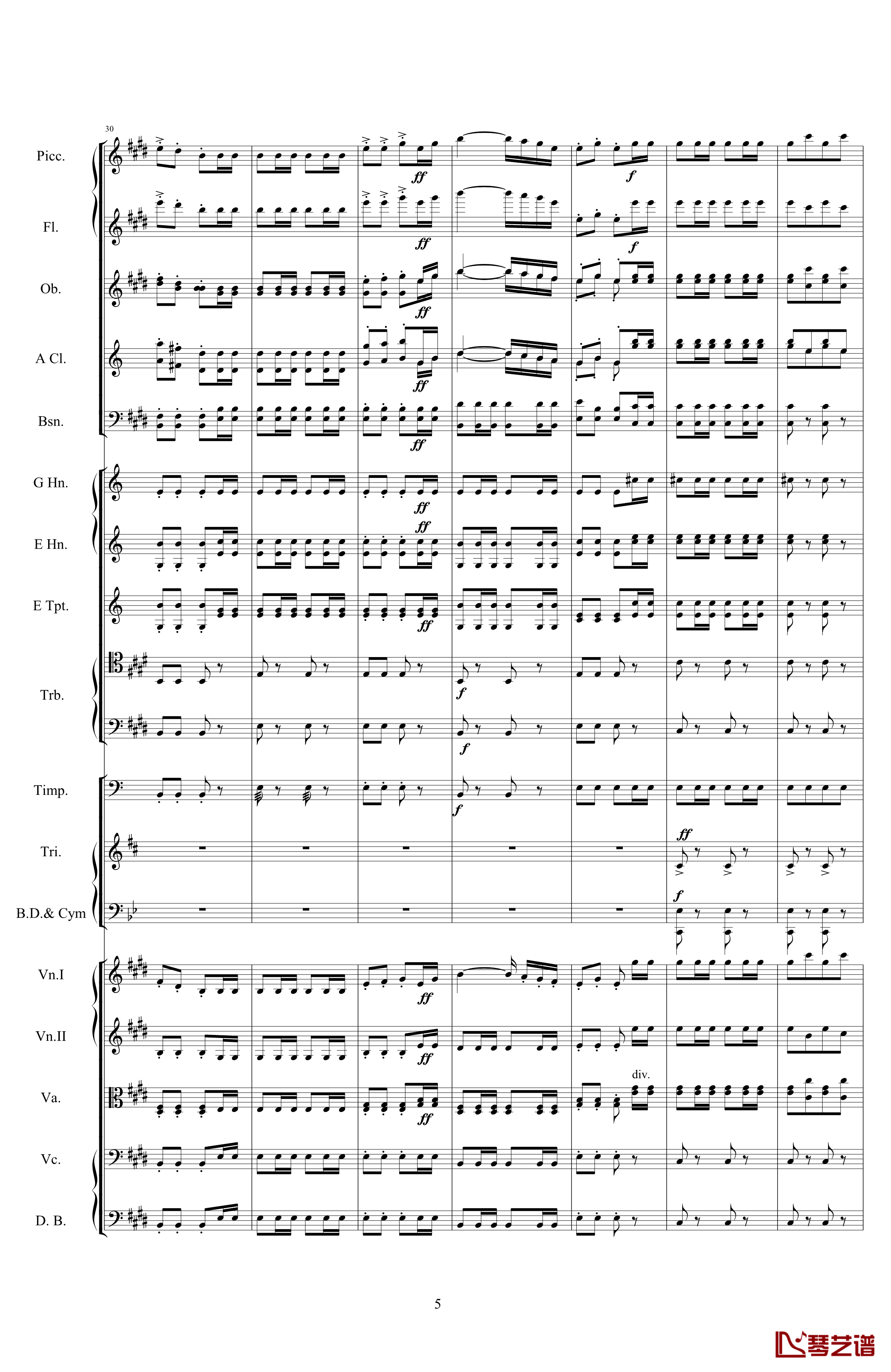 威廉退尔序曲钢琴谱-原版扒谱-罗西尼5