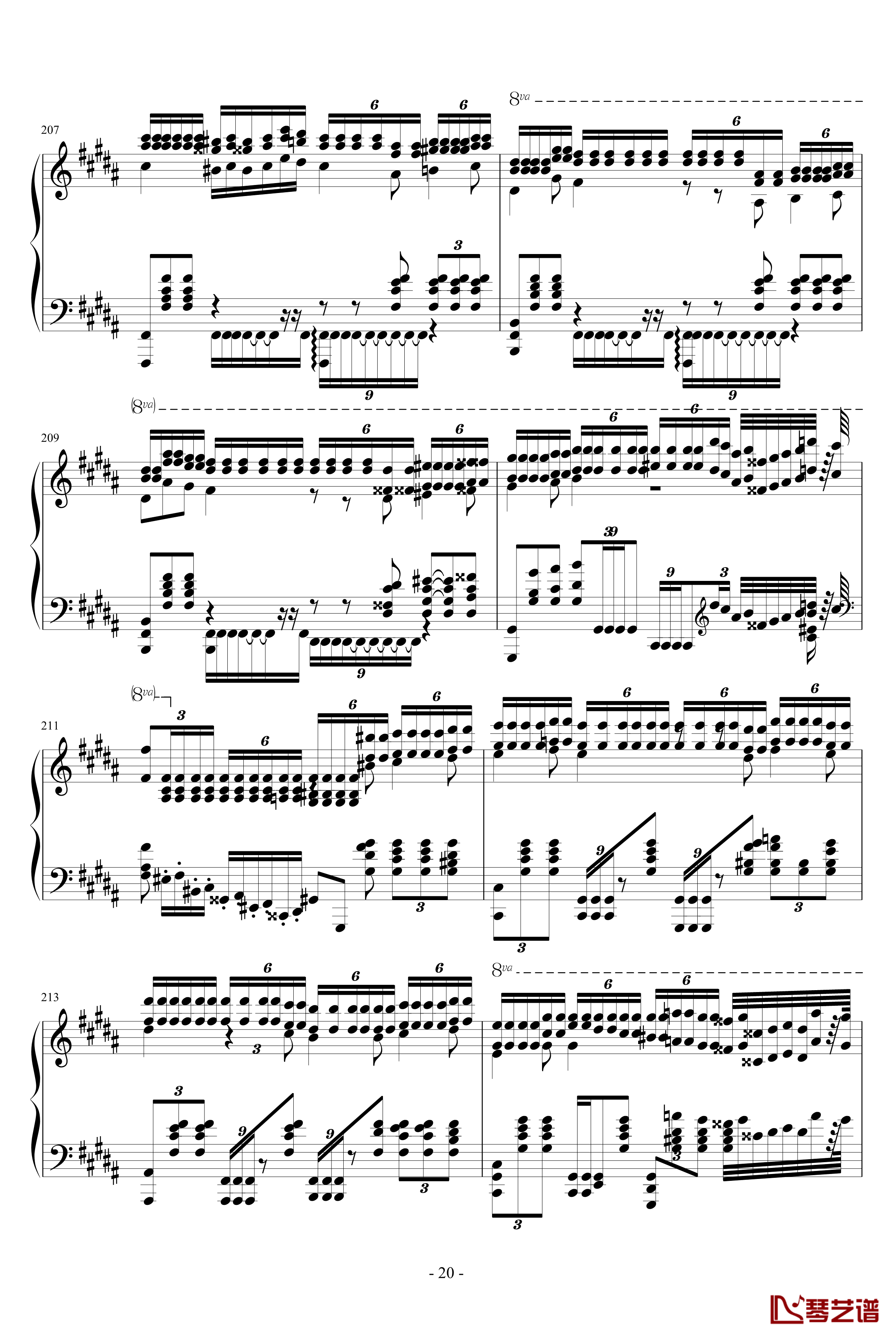 诺玛的回忆钢琴谱-十大最难钢琴曲之一-李斯特20