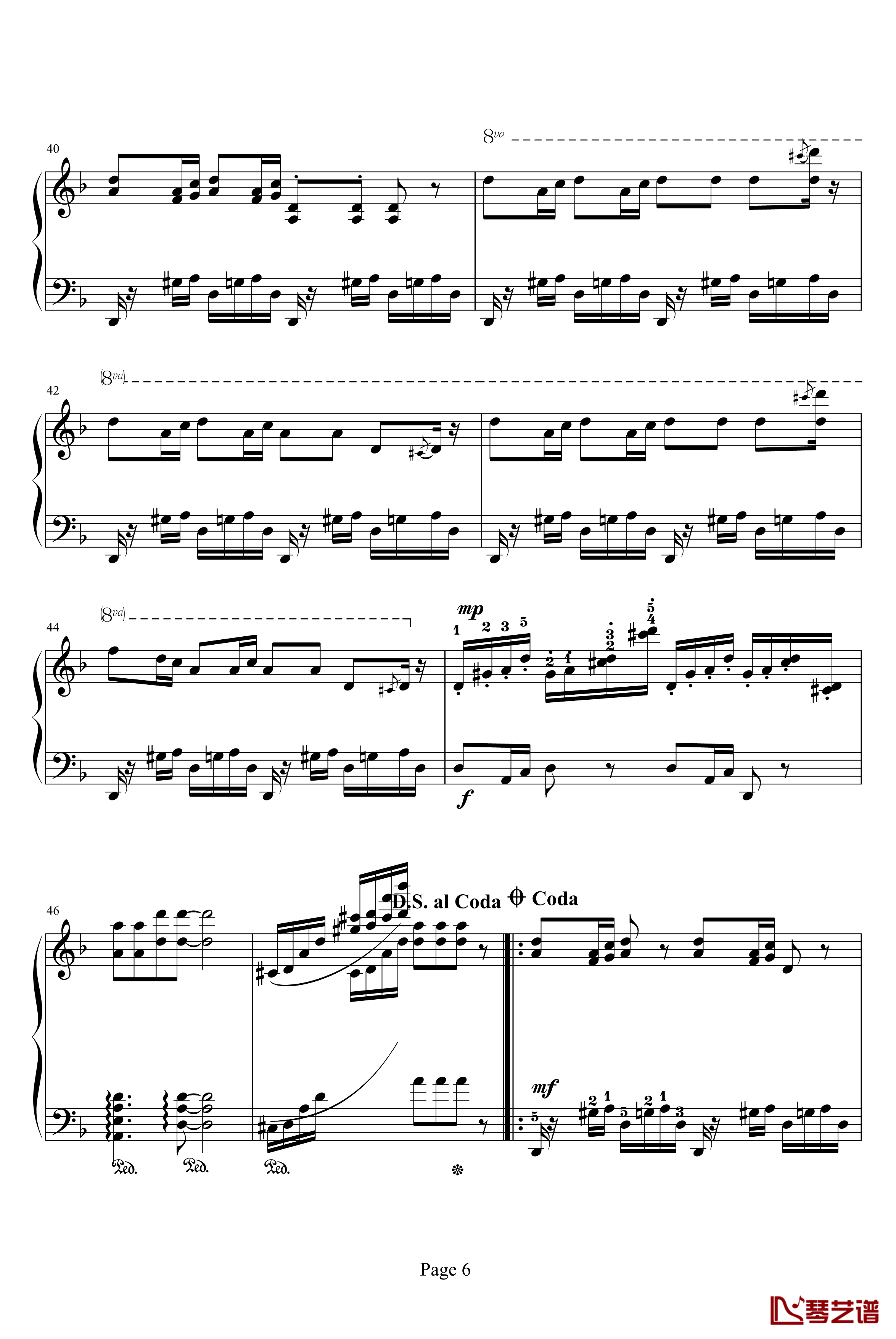 古筝曲钢琴谱-齐少凡6