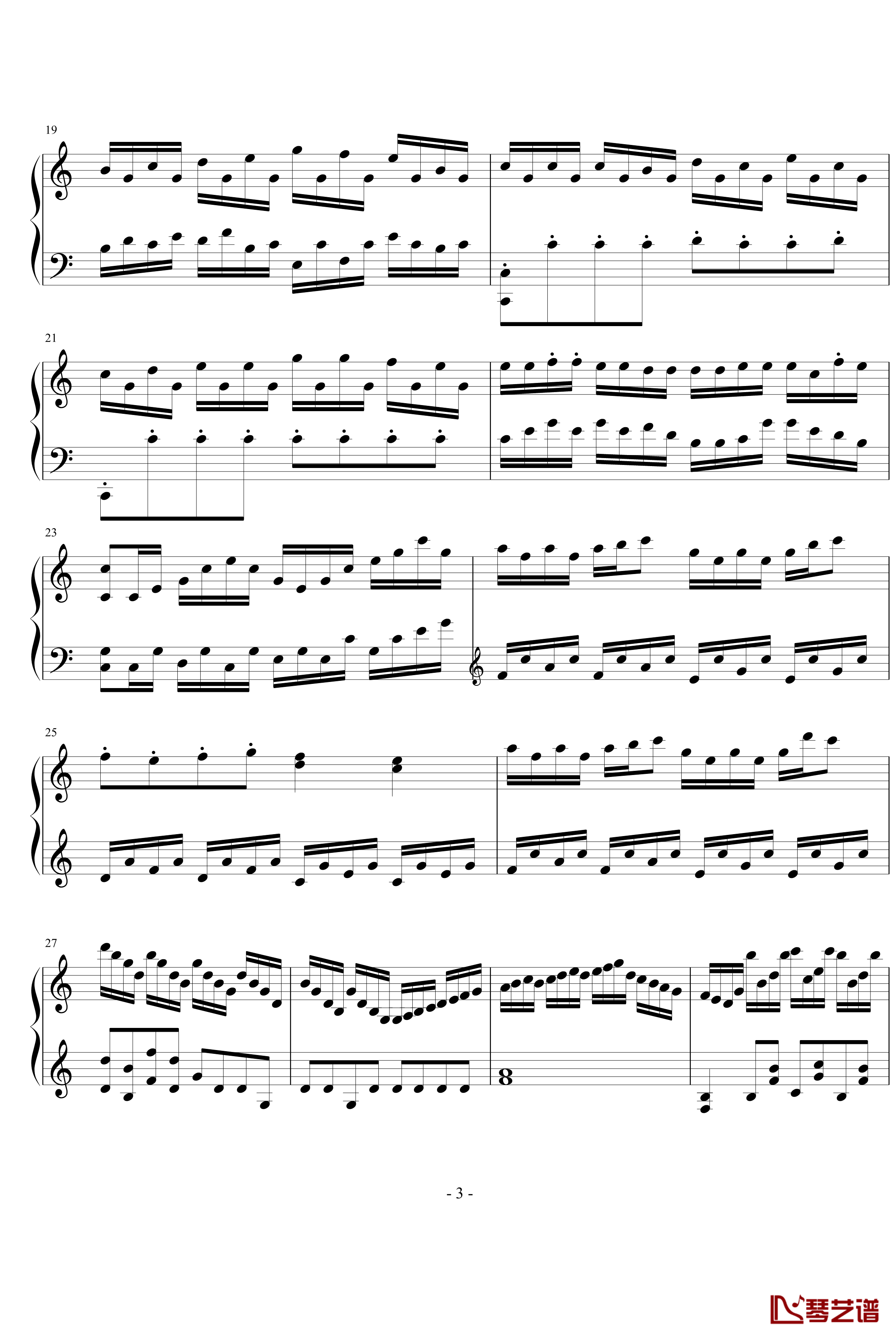 c大调奏鸣曲钢琴谱-尼柯3