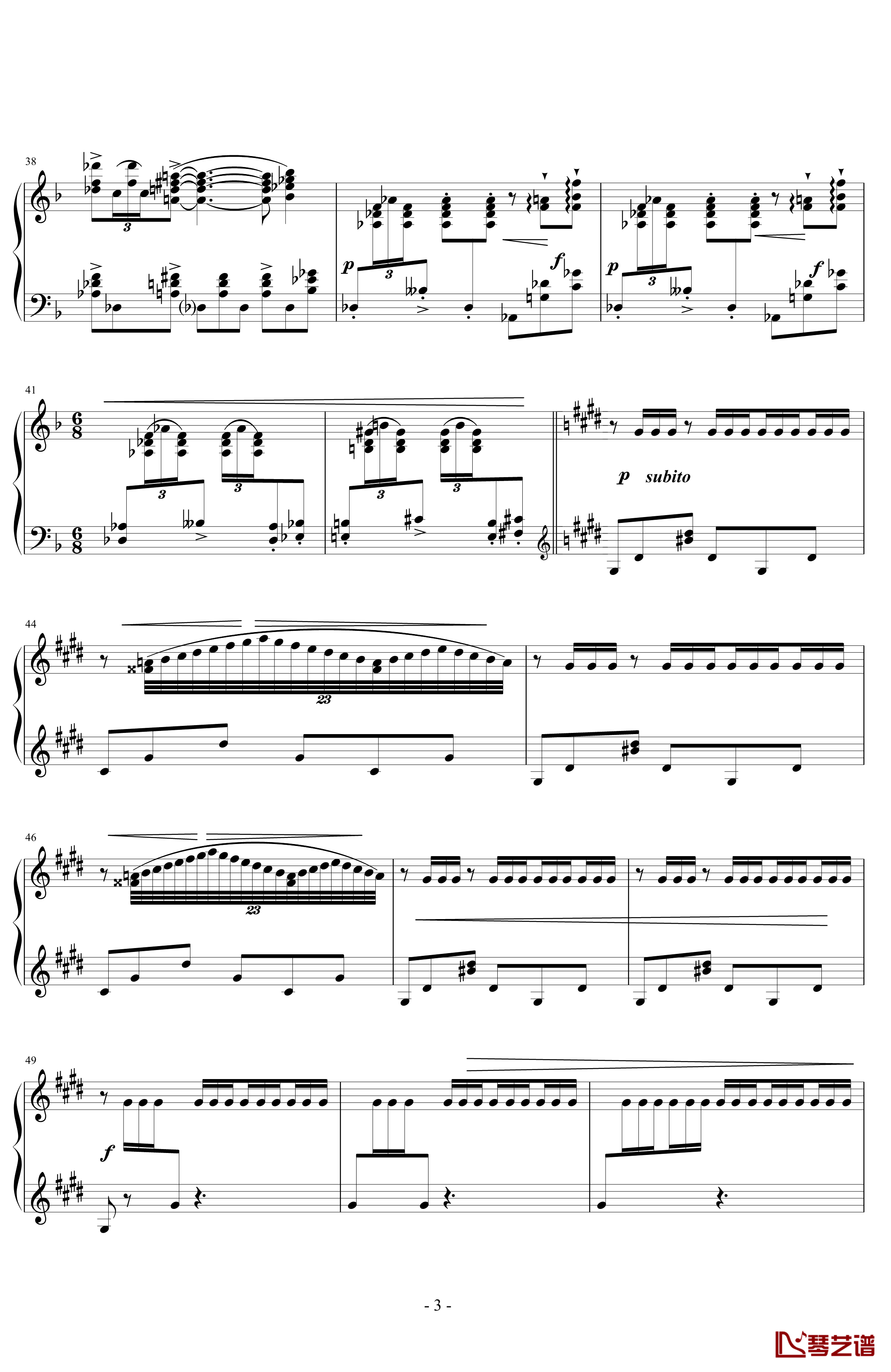 丑角的晨歌钢琴谱-组曲第4首-拉威尔-Ravel3