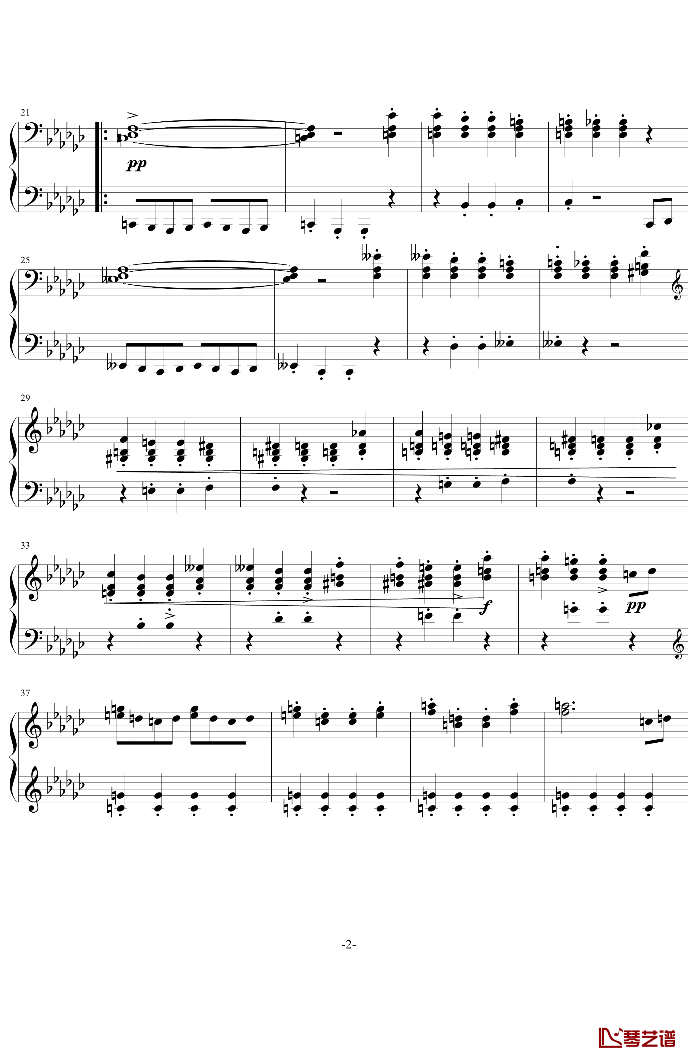 山妖钢琴谱-格里格2