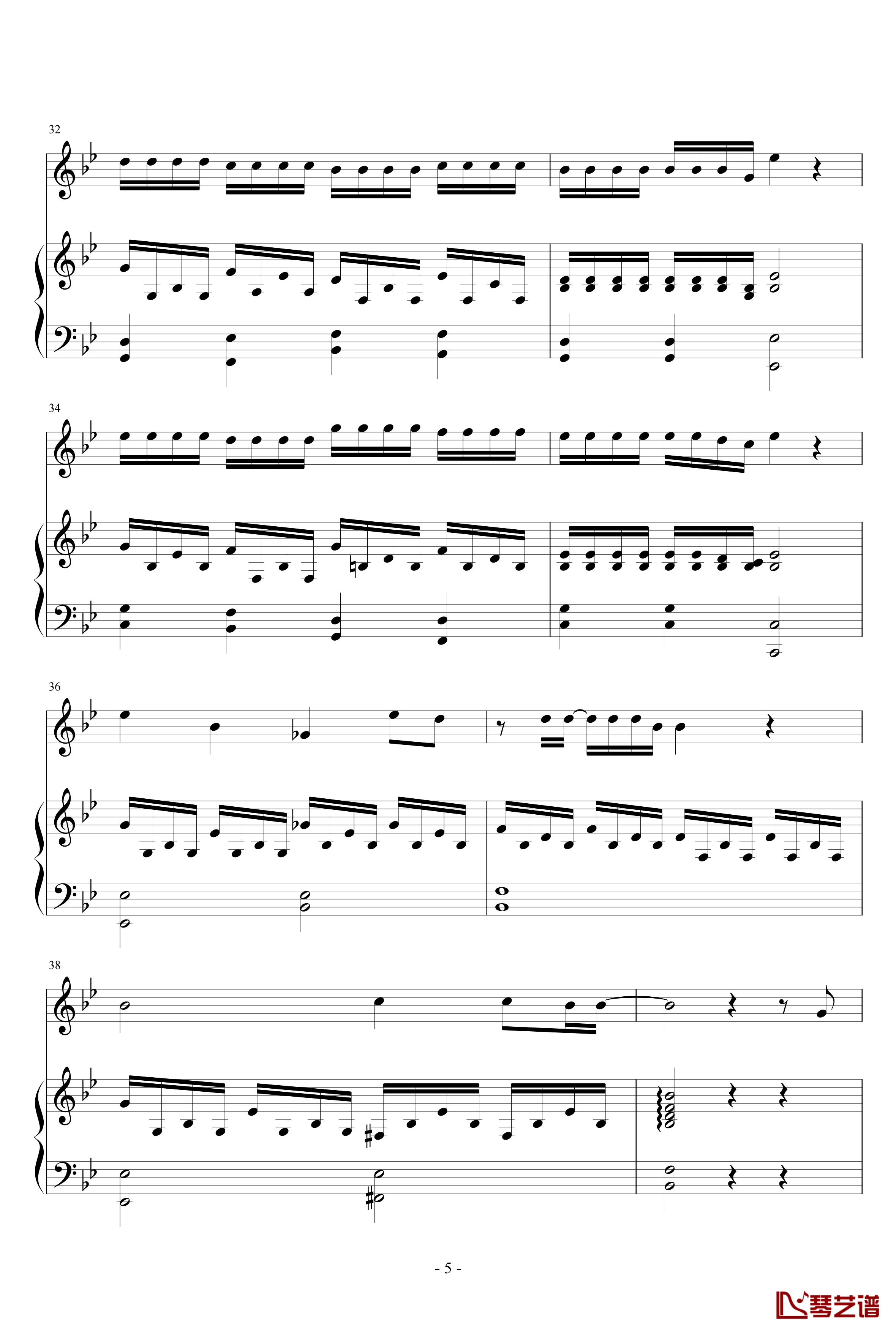 IF YOU钢琴谱男声版-BigBang-低碳伴奏5