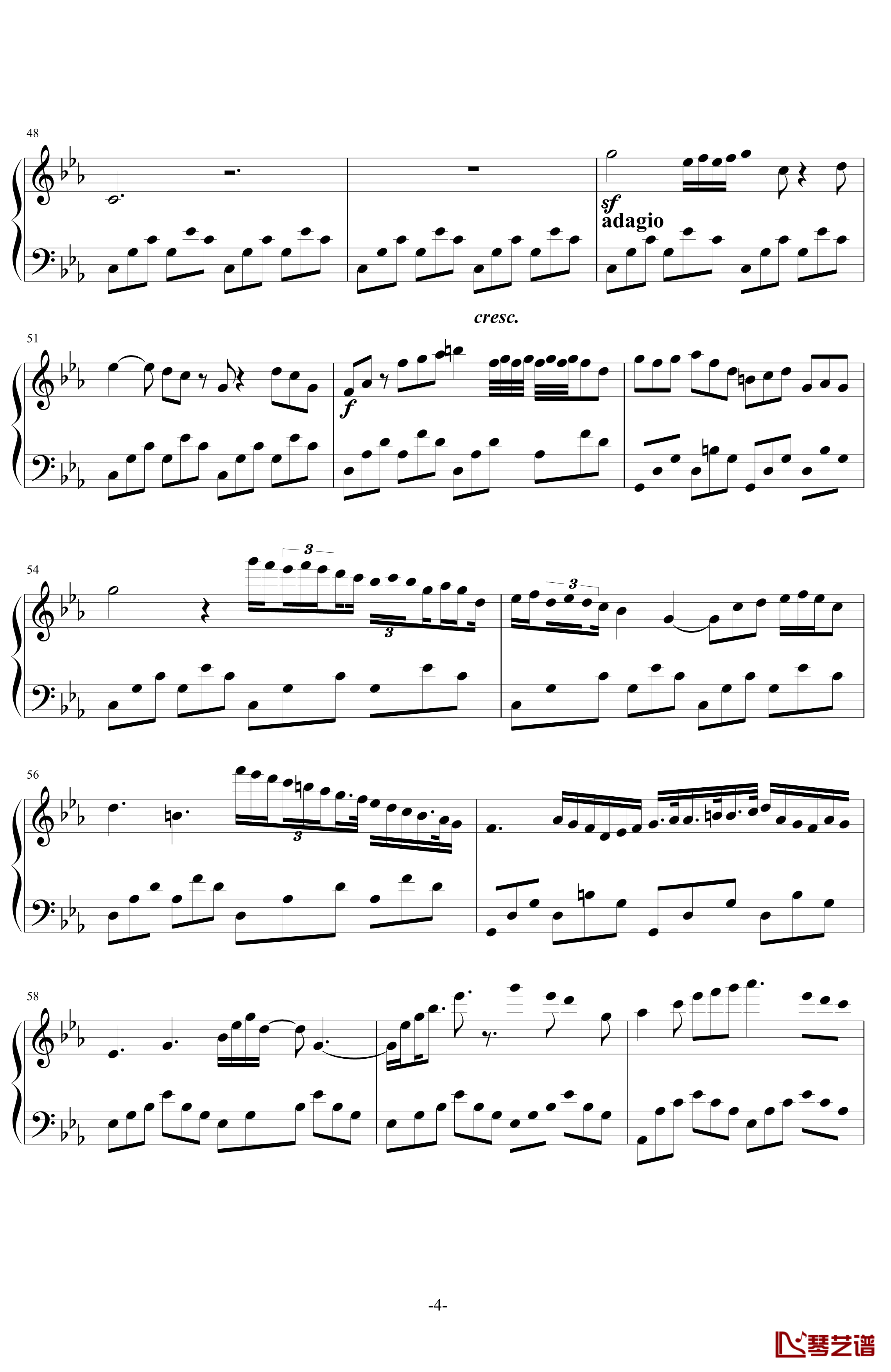 Nocturne in C minor钢琴谱-舍勒七世4