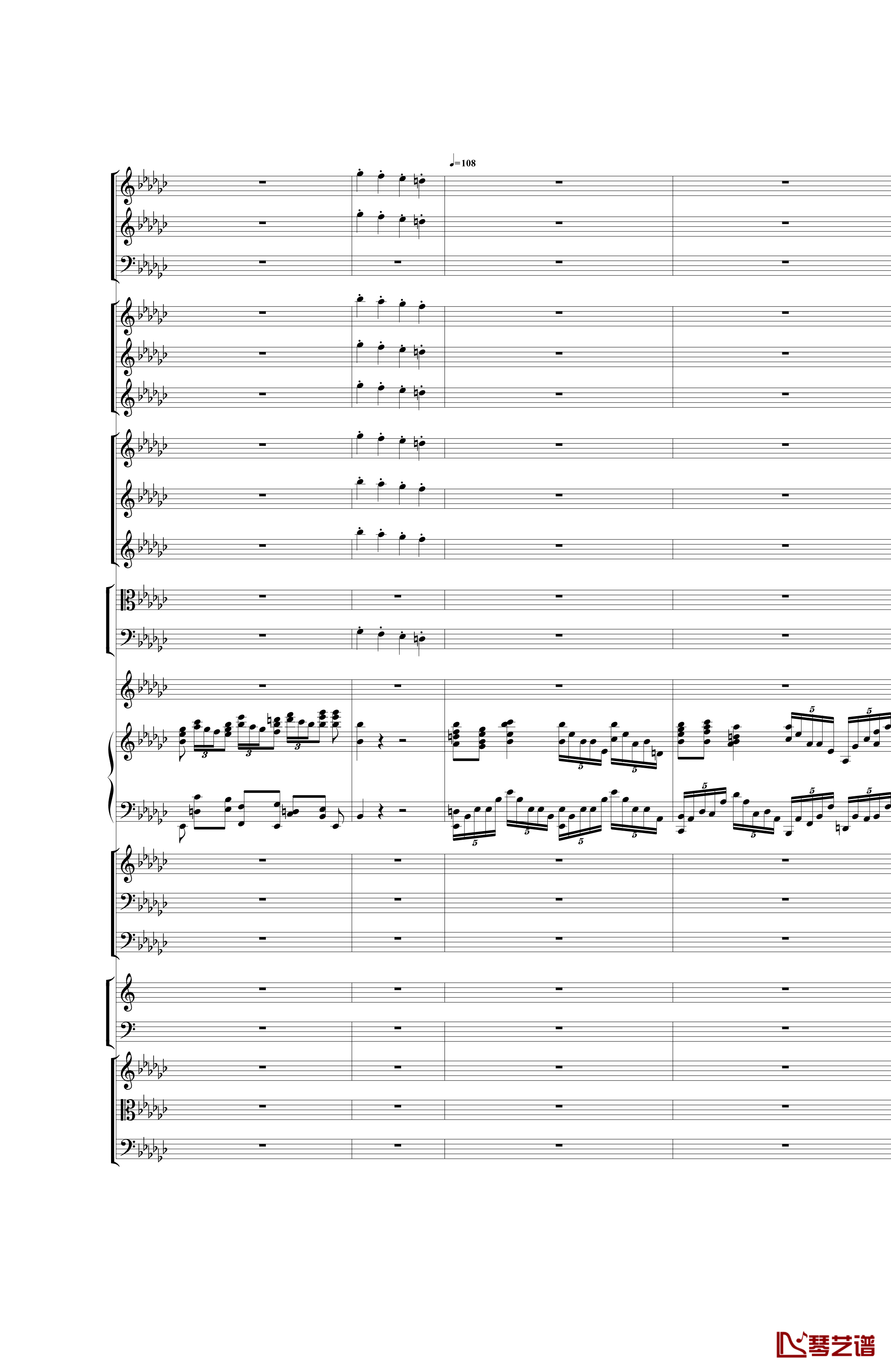 Piano Concerto No.3 in E Flat minor钢琴谱 I.Moderto-热情而辉煌13
