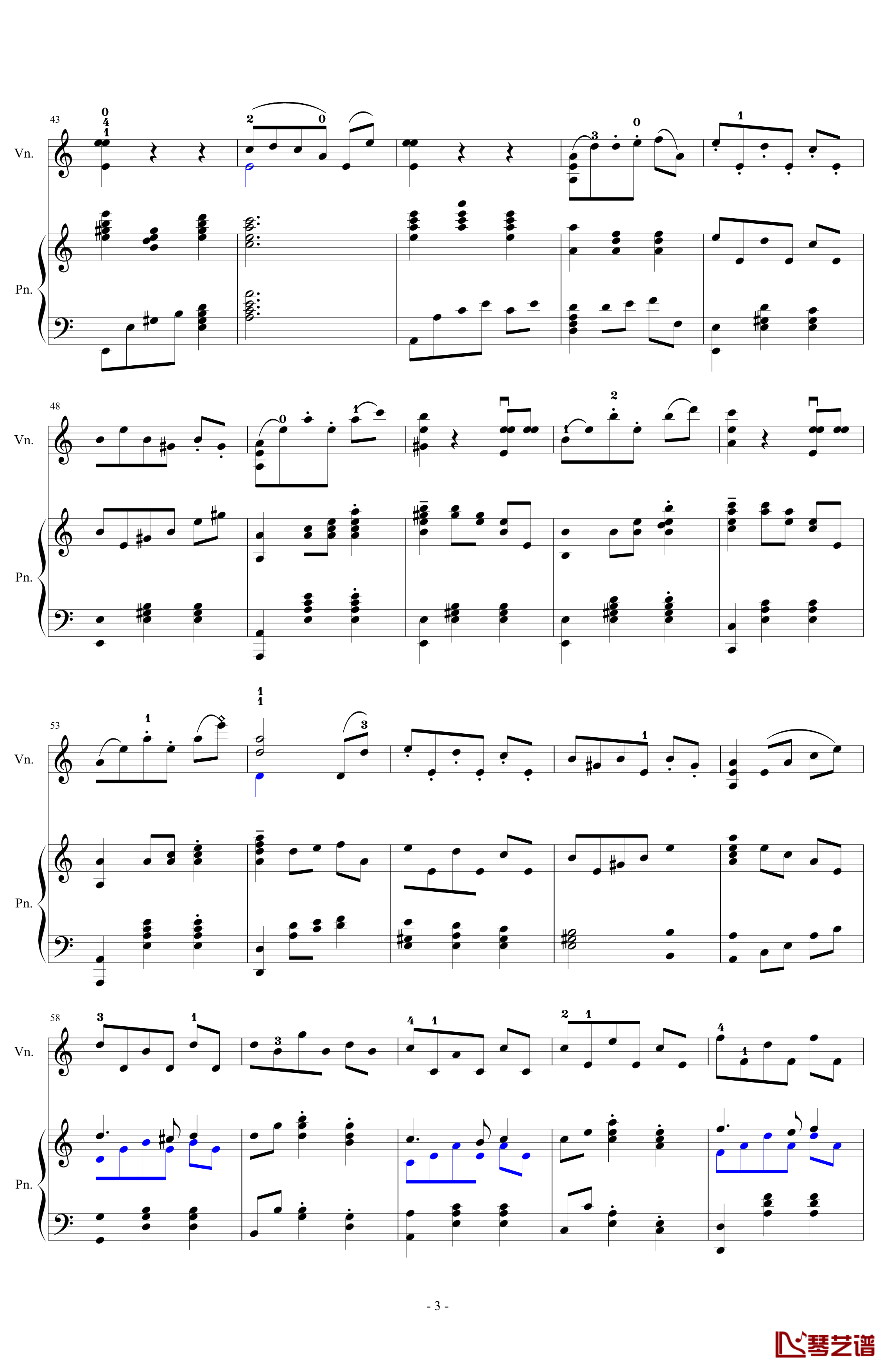 A小调舞曲钢琴谱-For Piano And Violin-.伊dên-H143