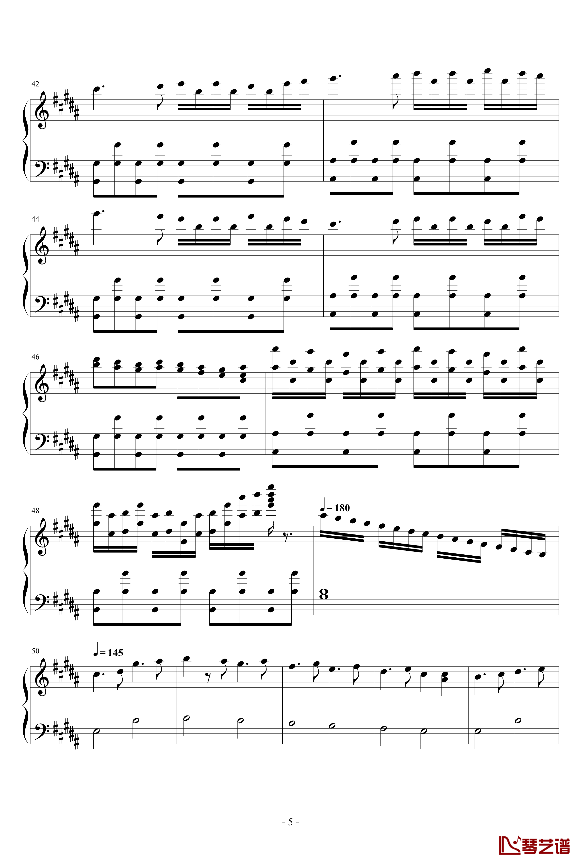 小星星的幻想钢琴谱-默默默mo5