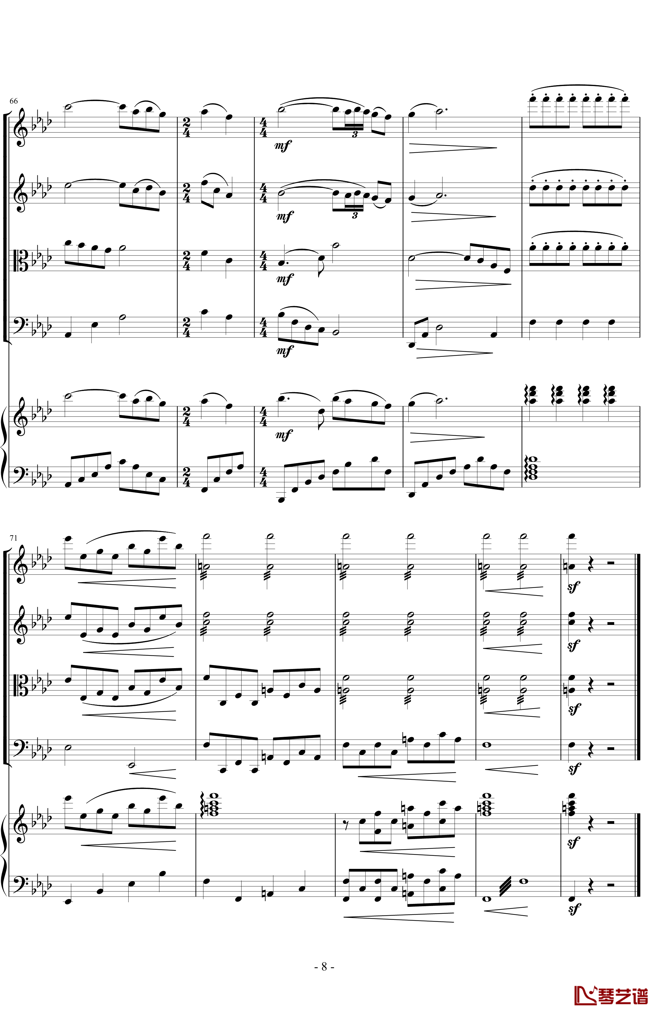 adagio in c minor钢琴谱-柔版-雅尼8
