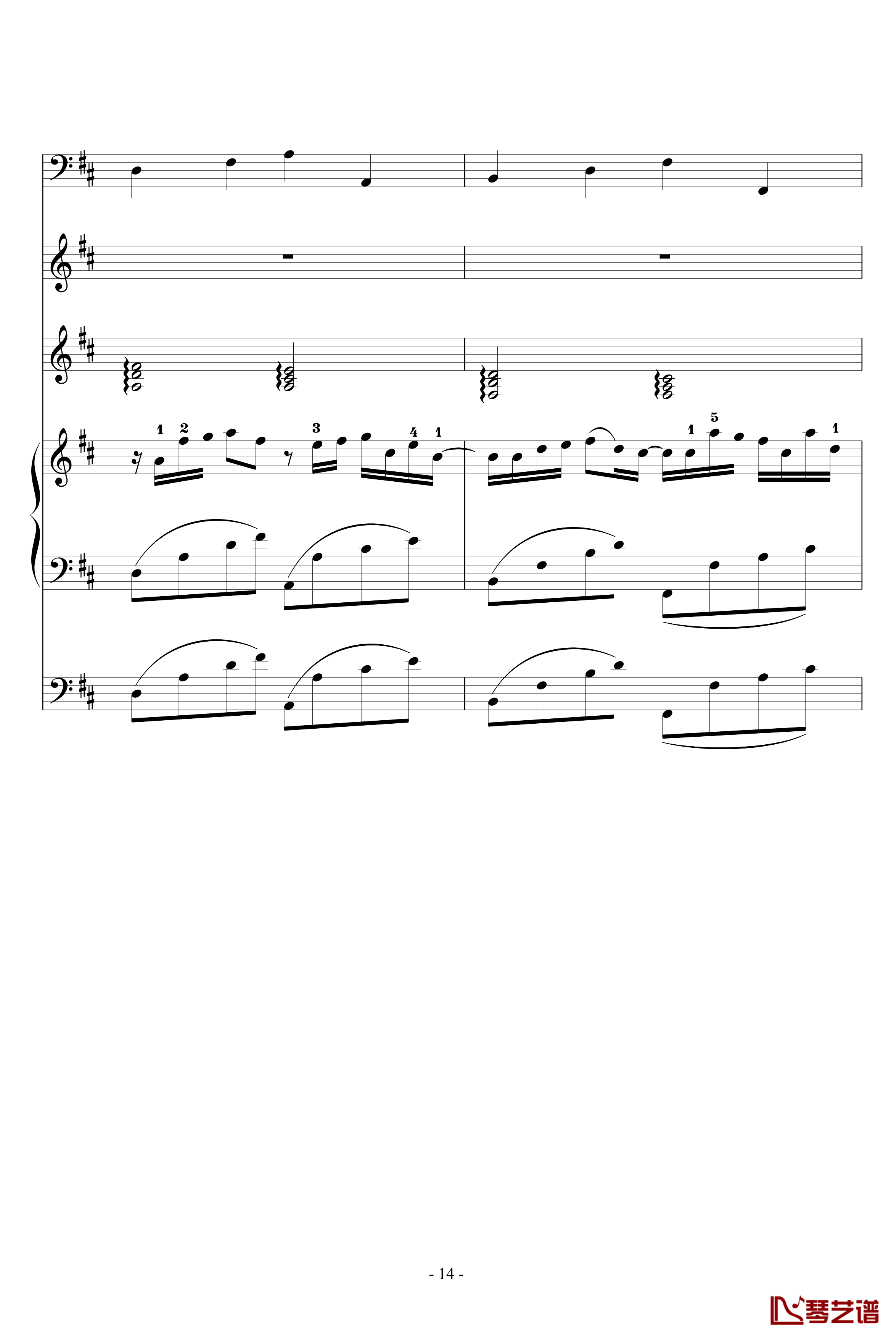 卡农钢琴谱-帕赫贝尔-Pachelbel14