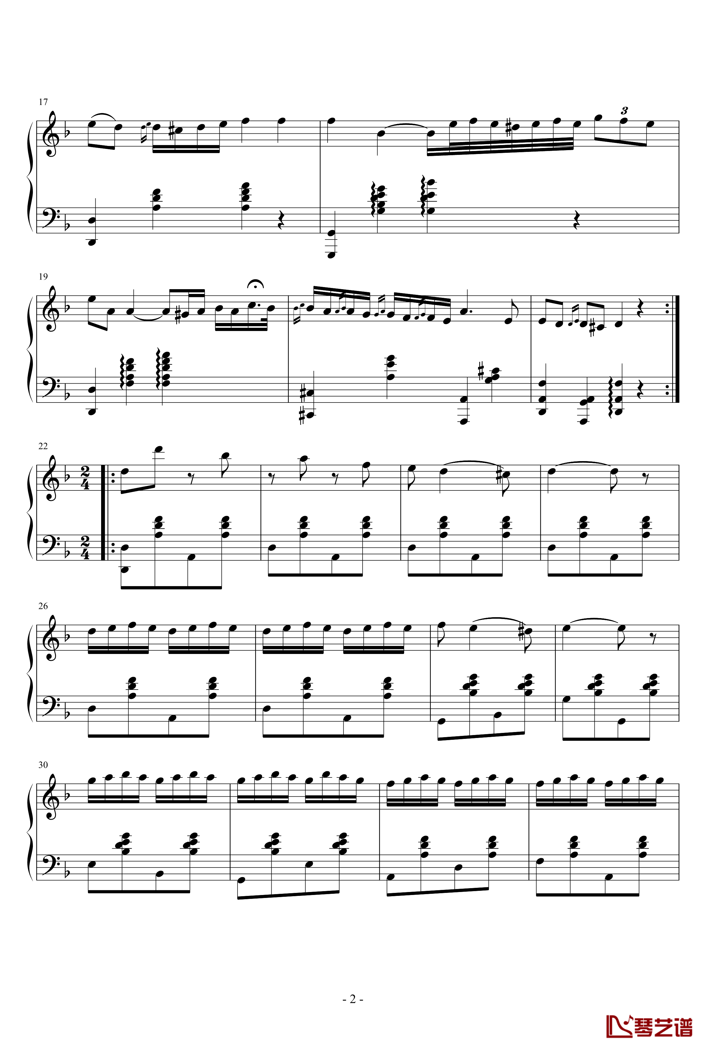 查尔达什舞曲钢琴谱-钢琴版-蒙蒂2