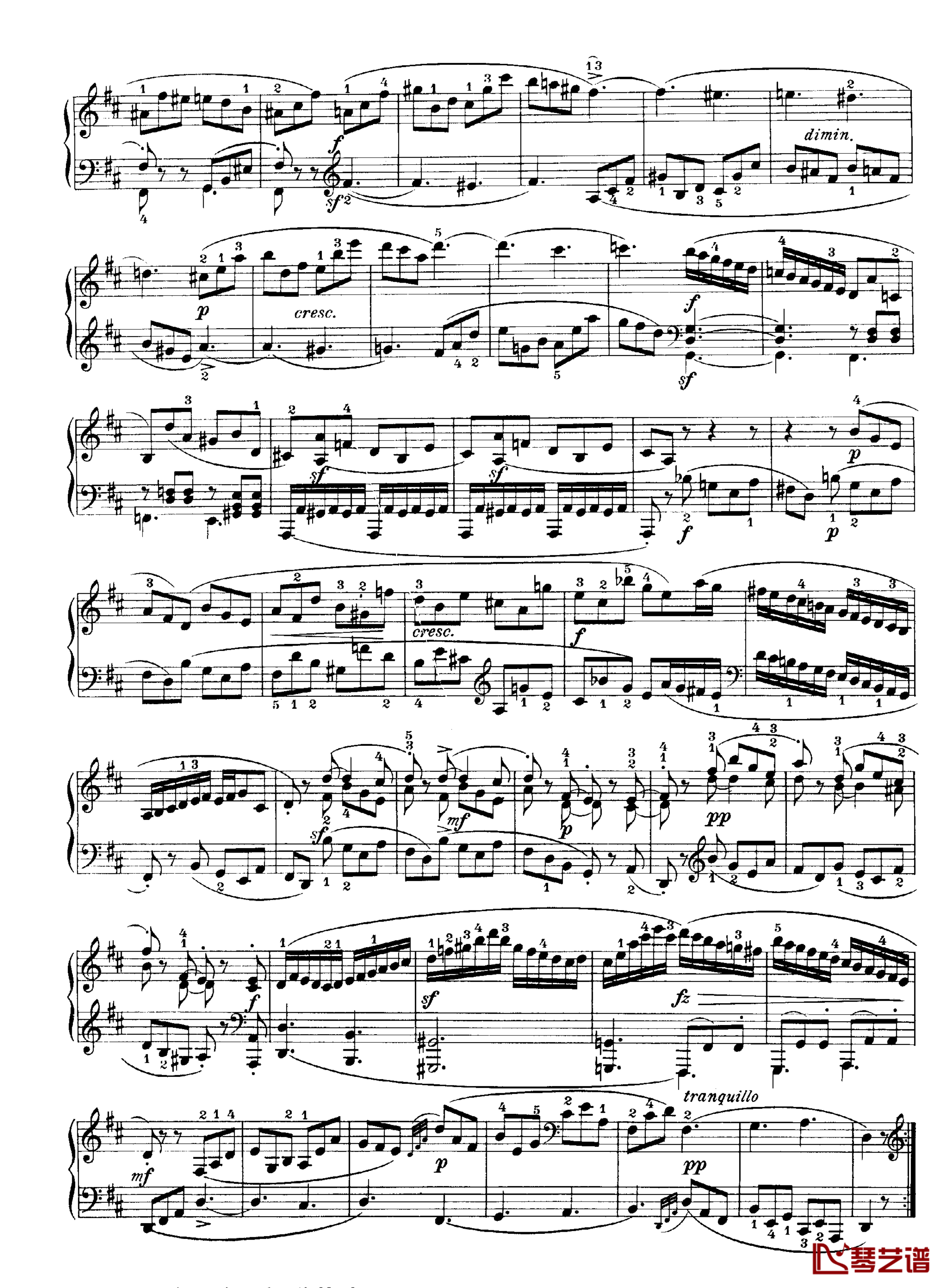 b小调钢琴奏鸣曲Op.40No.2钢琴谱-克莱门蒂10
