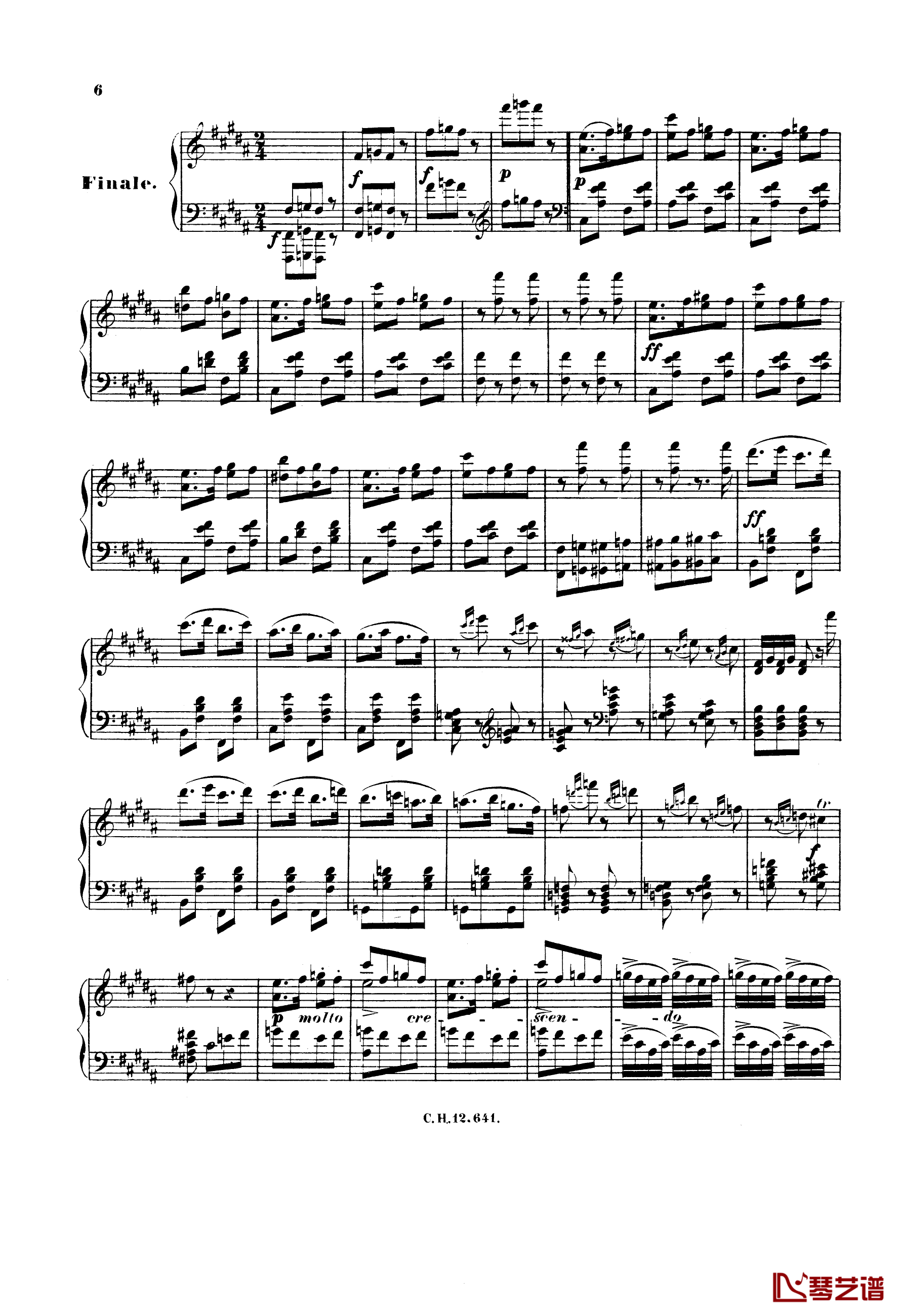 激情四射快速波尔卡Op.260钢琴谱-约翰·施特劳斯6