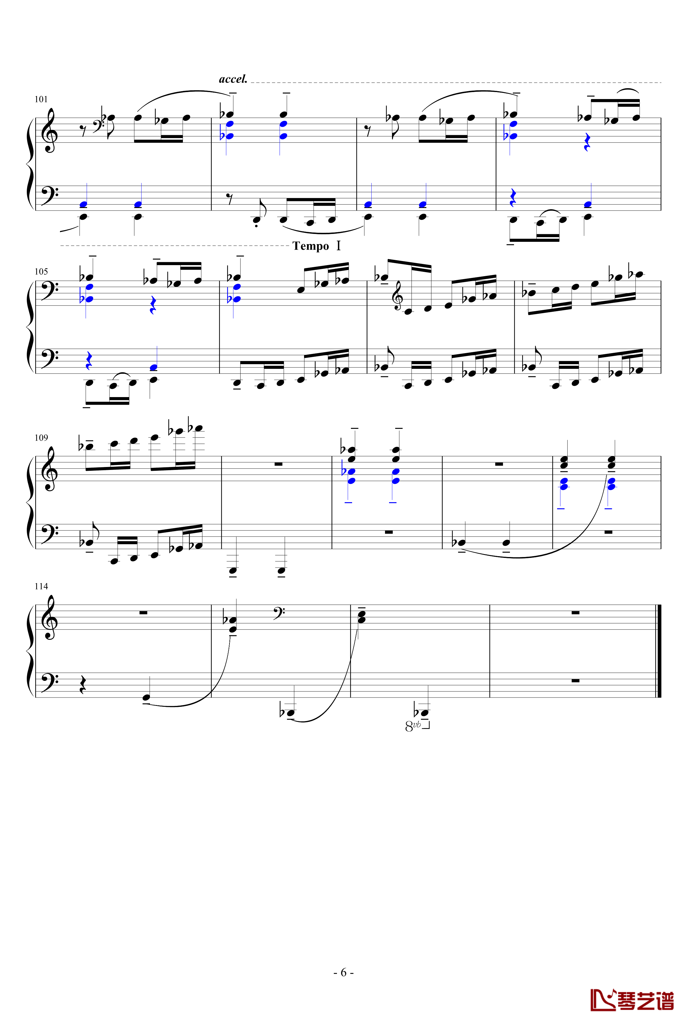 组曲第一首钢琴谱-巴托克6