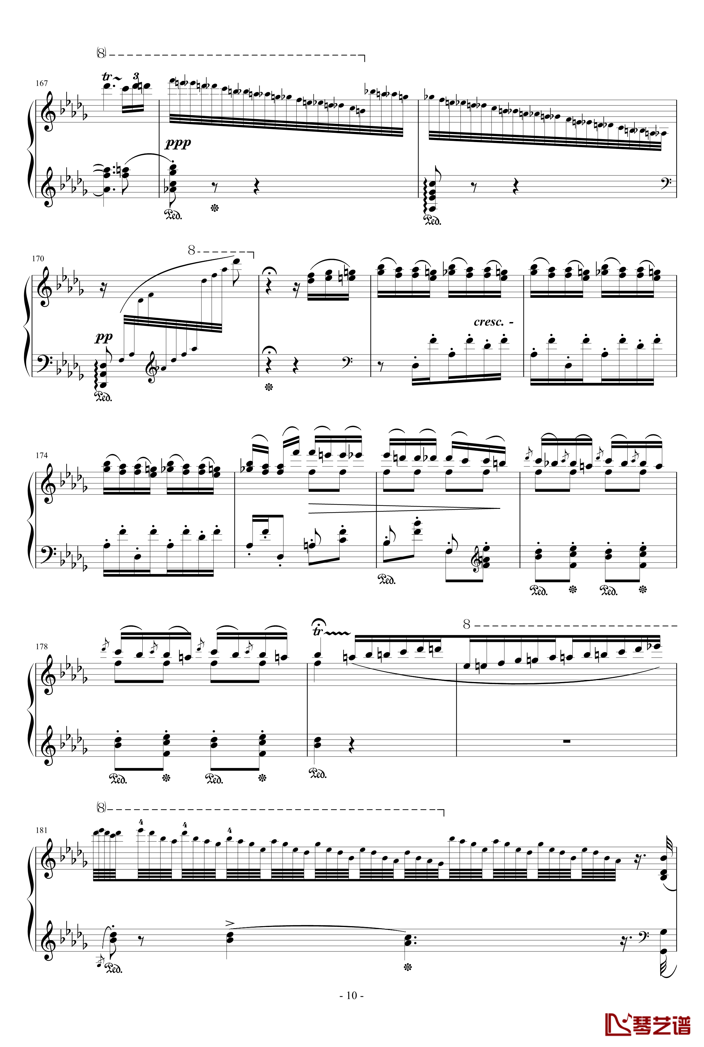 匈牙利狂想曲12号钢琴谱-著名的匈狂-李斯特10