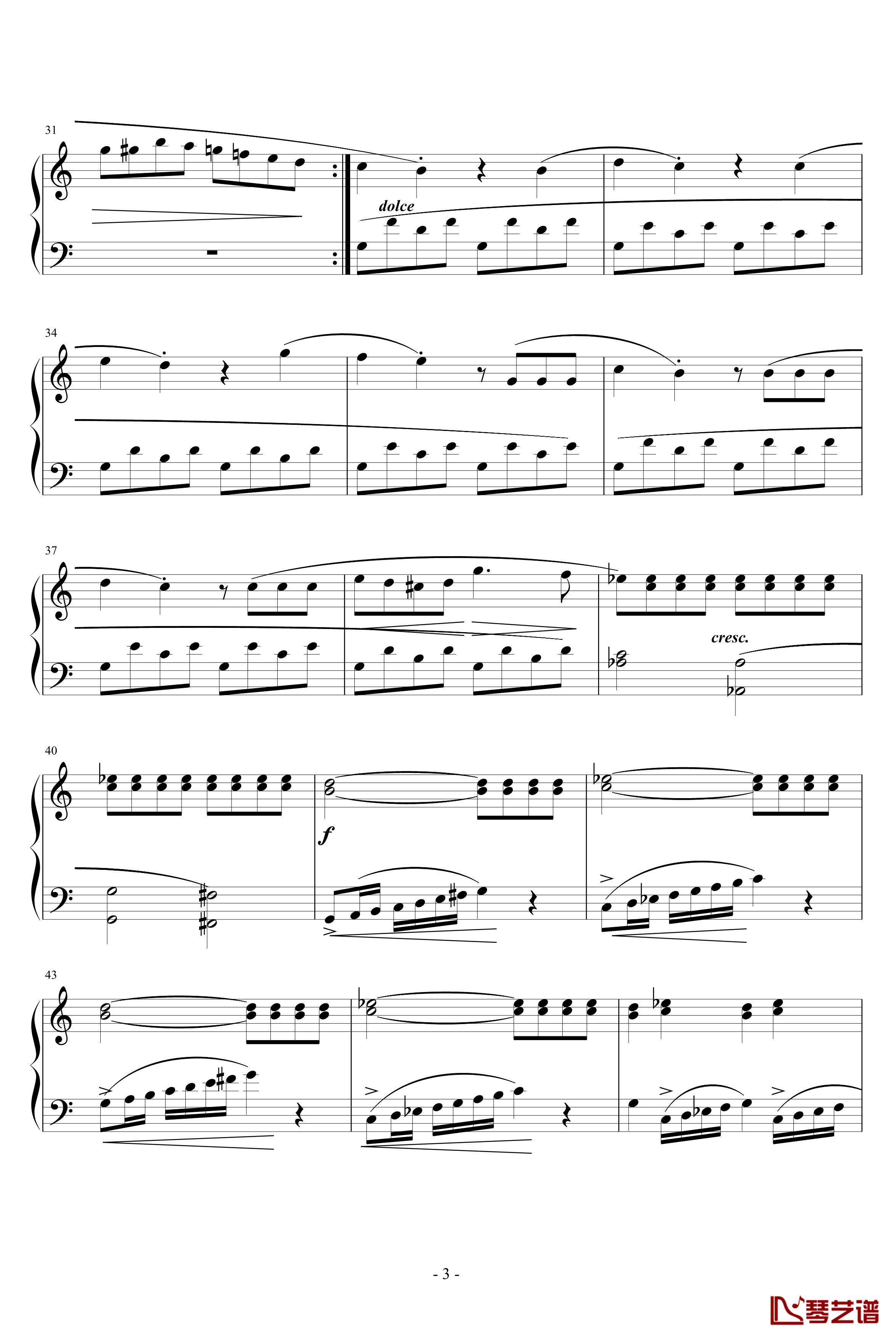 小奏鸣曲钢琴谱-Op20.No.1-库劳3