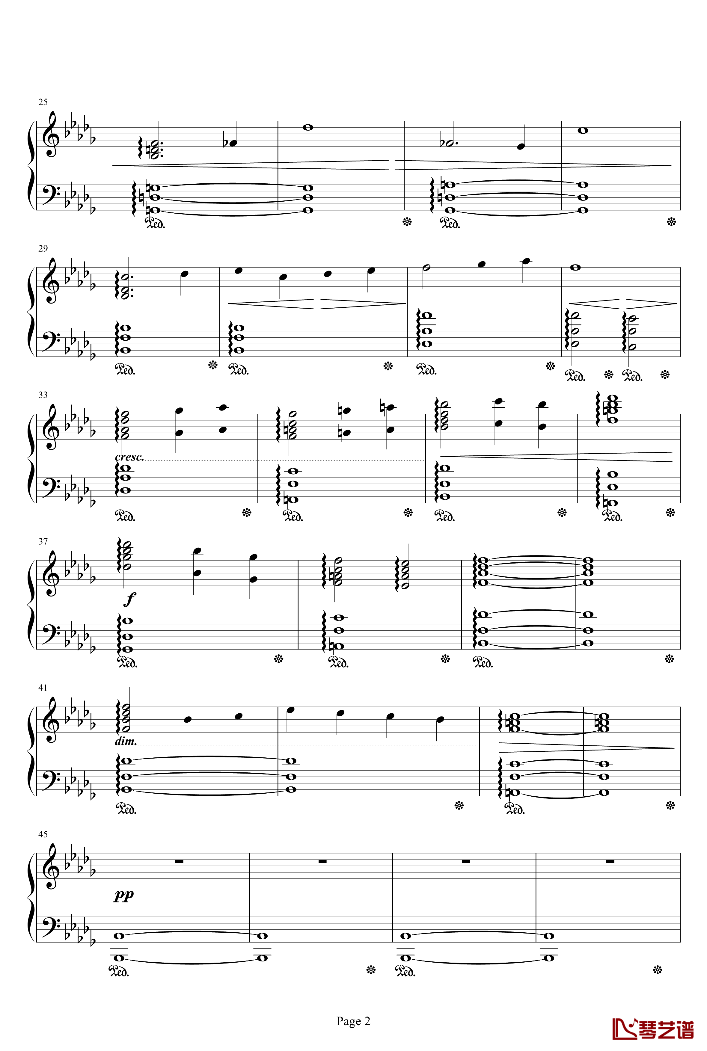 最终幻想FF5预感钢琴谱-最终幻想2