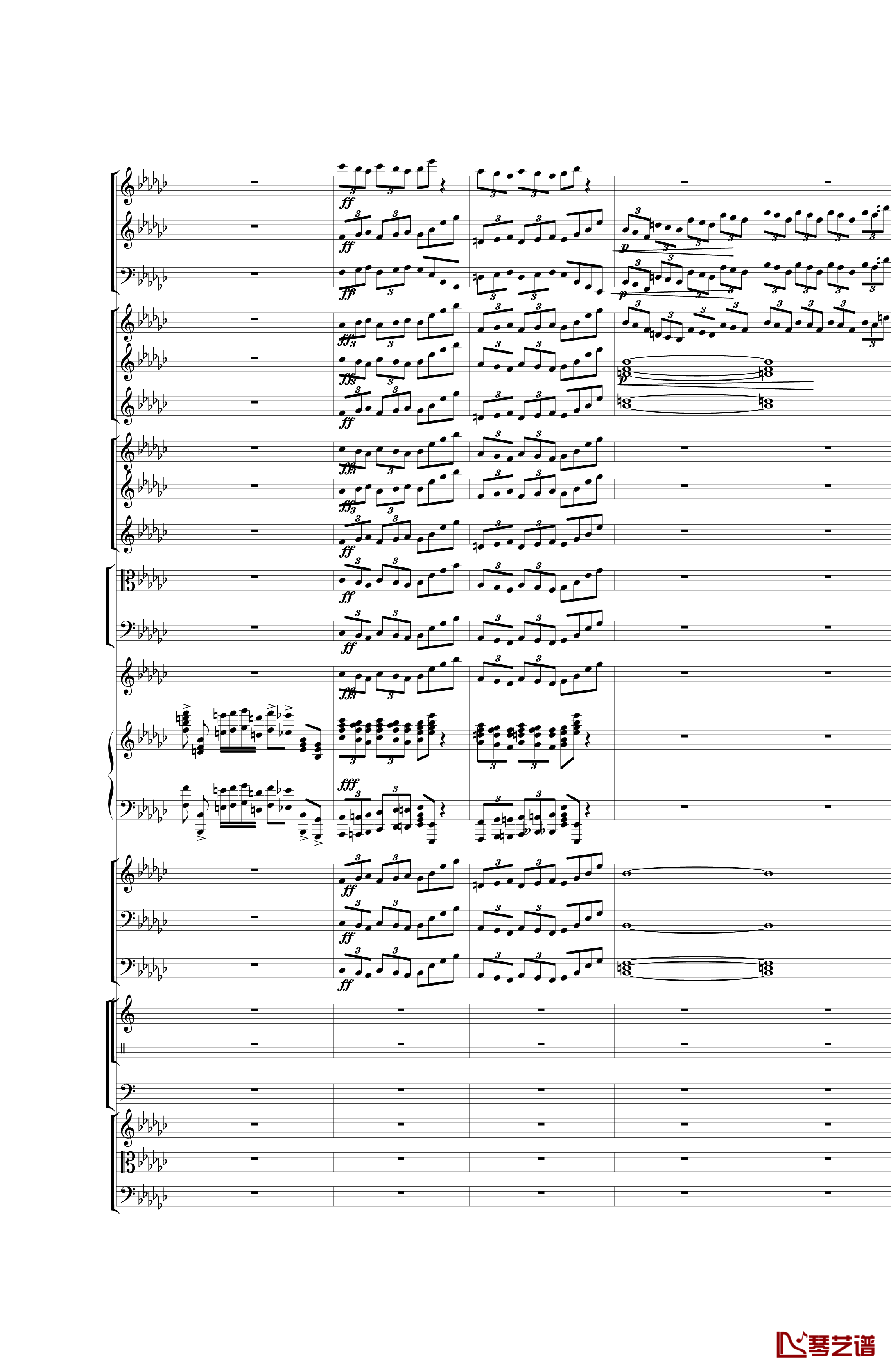 Piano Concerto No.3 in E Flat minor钢琴谱 I.Moderto-热情而辉煌40