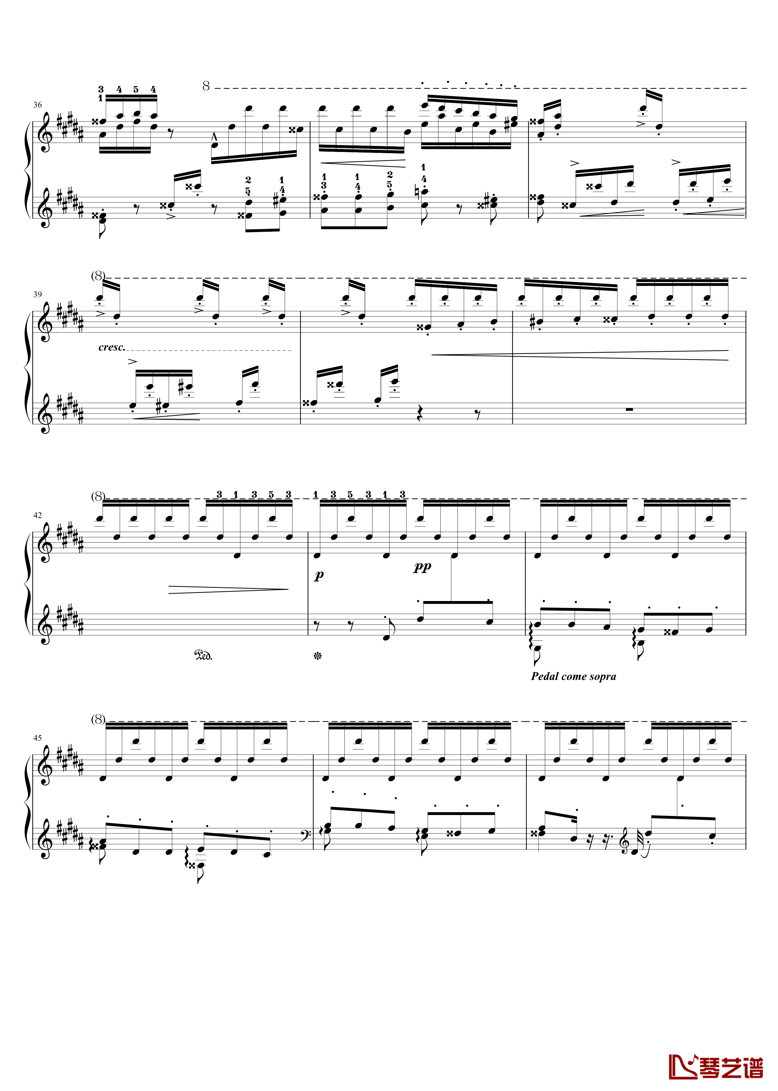 钟钢琴谱-李斯特3