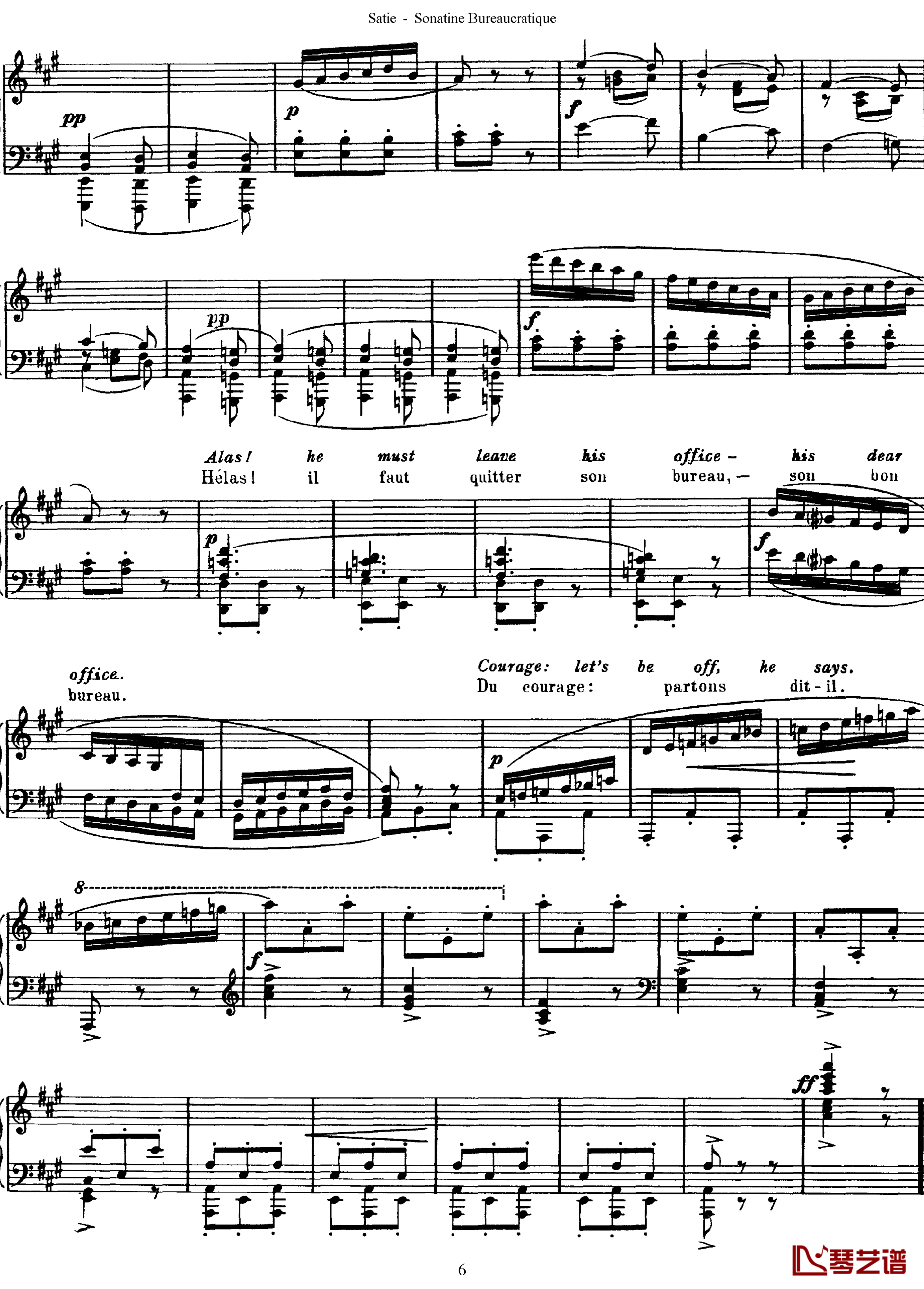 官僚小奏鸣曲钢琴谱-沙拉萨蒂6