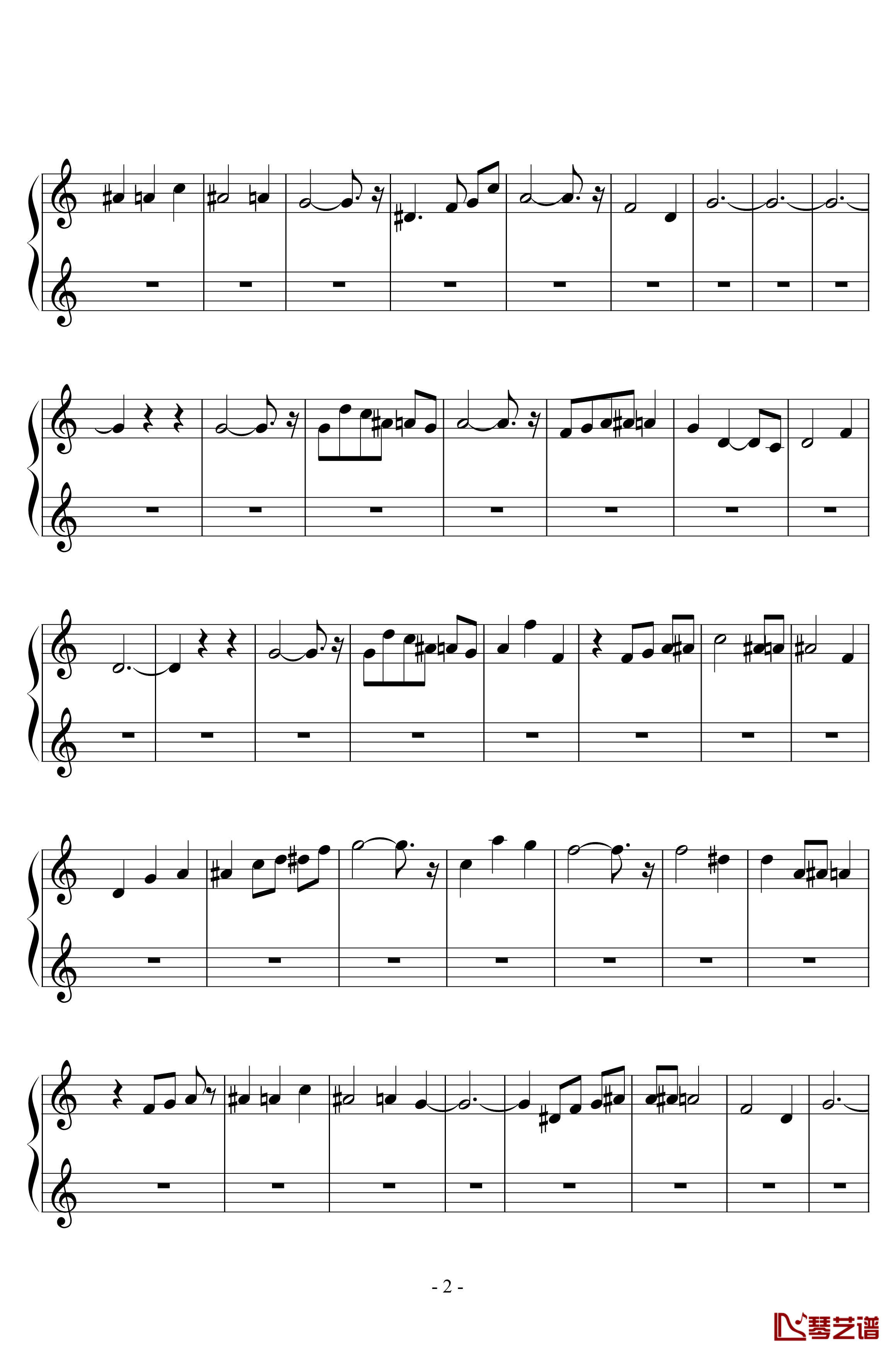 clattanoia钢琴谱-骨傲天2