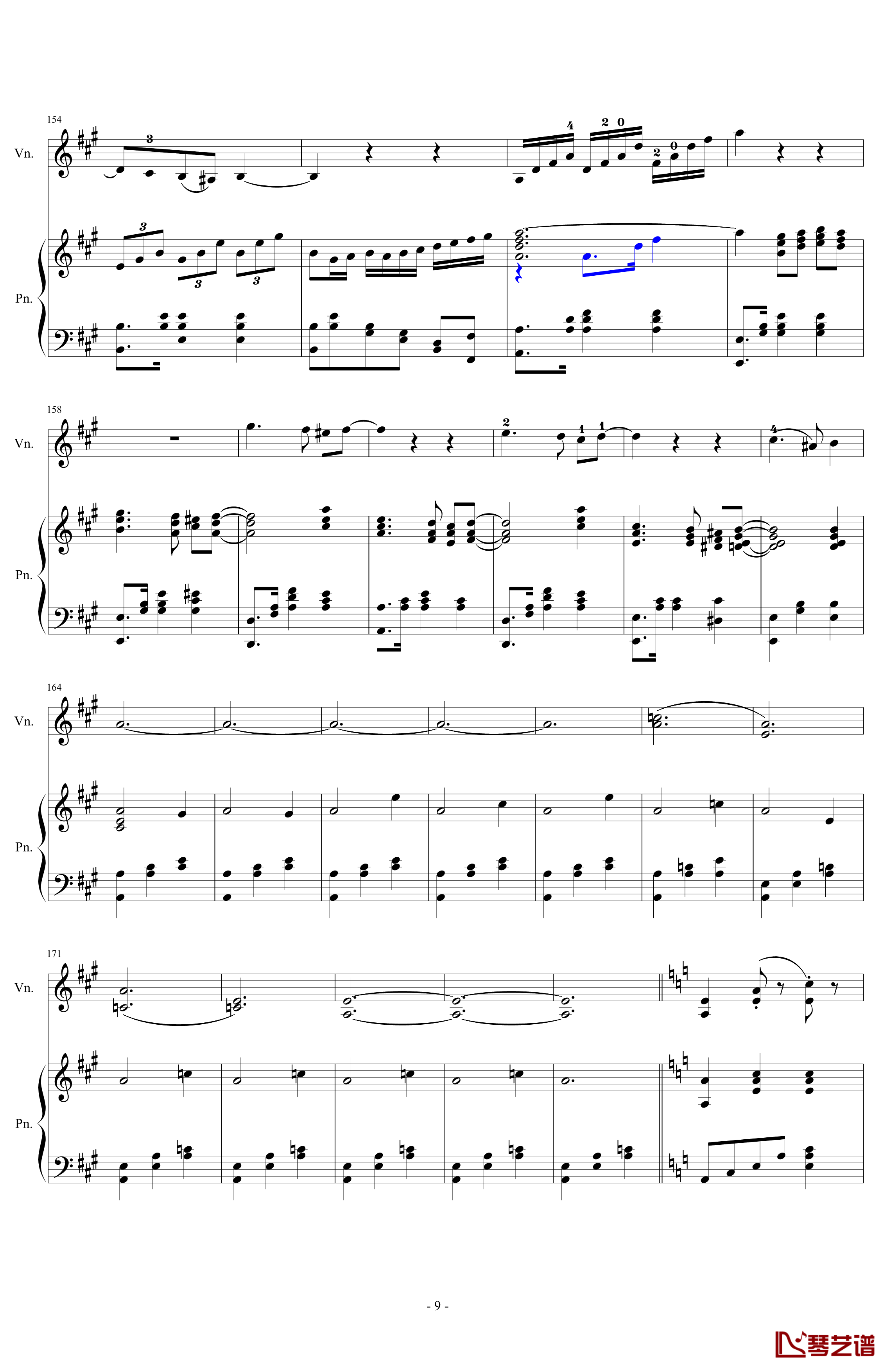 A小调舞曲钢琴谱-For Piano And Violin-.伊dên-H149