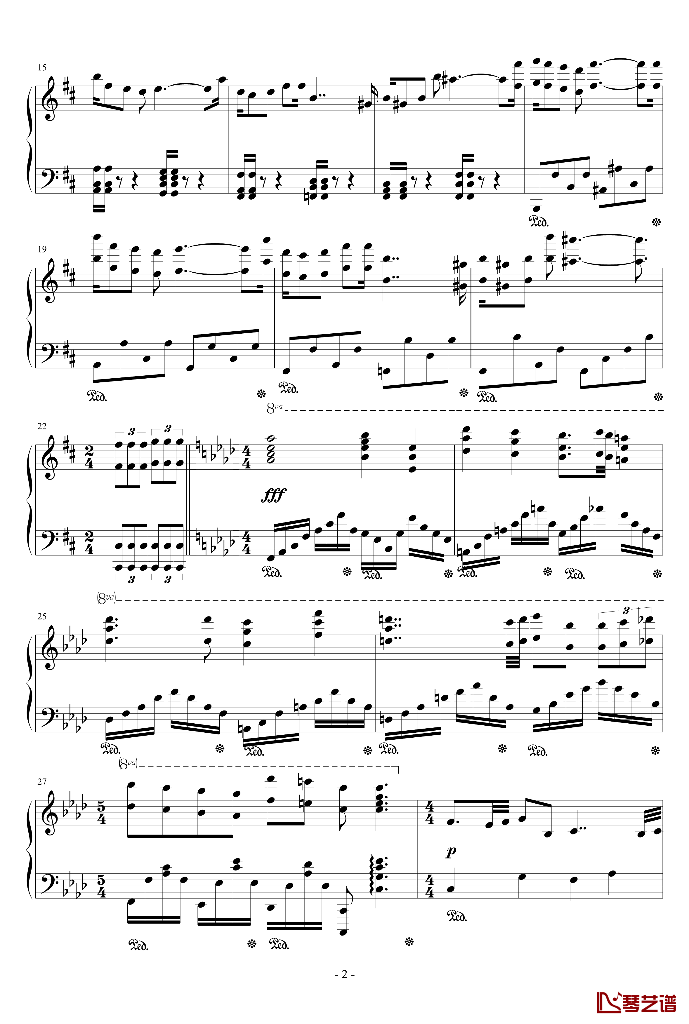 甲铁城的卡巴内利OP钢琴谱-完整版-泽野弘之2