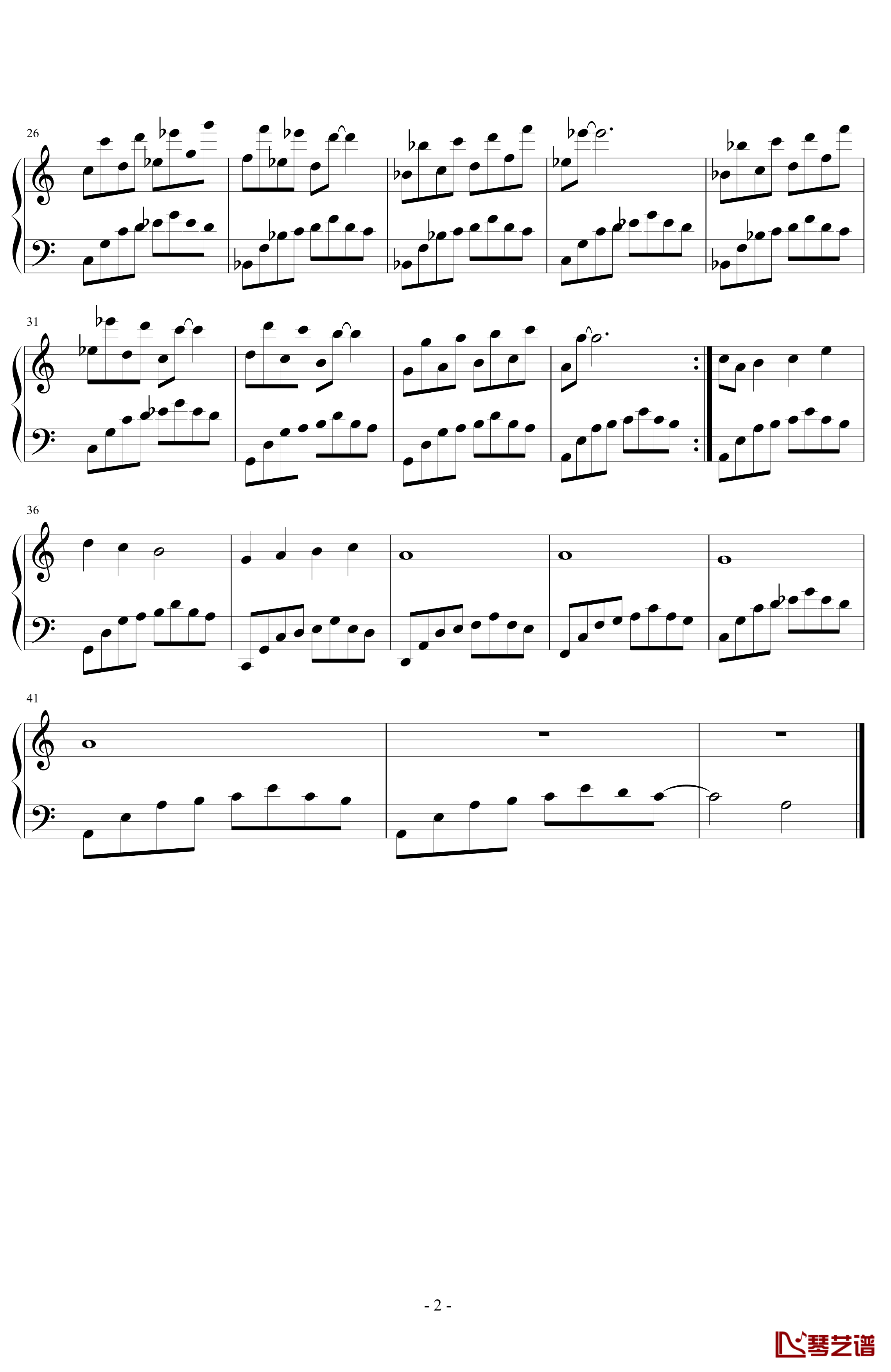 FLOW钢琴谱-贝·多芬2