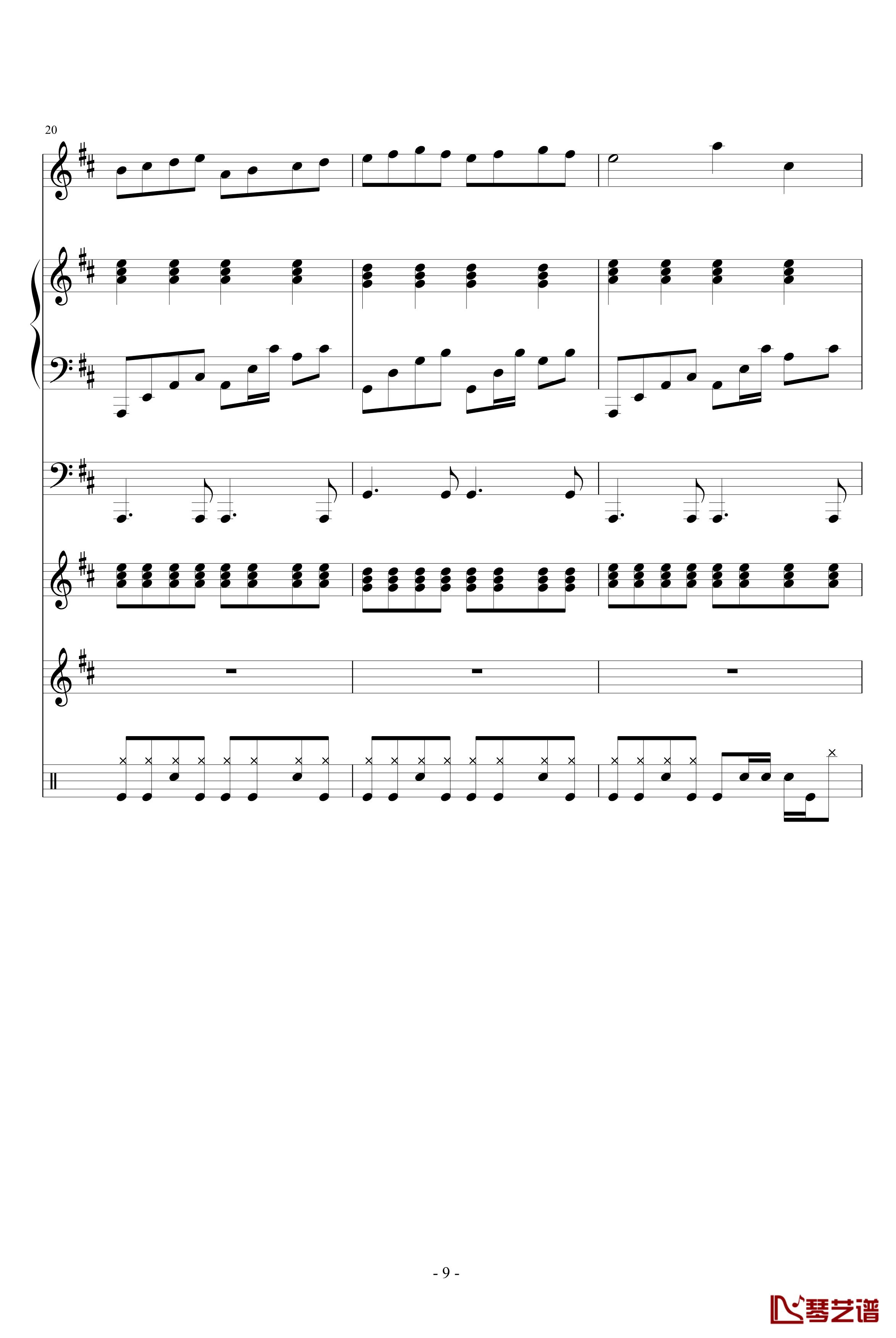 HOLD YOUR HANDS钢琴谱-血腥残阳9