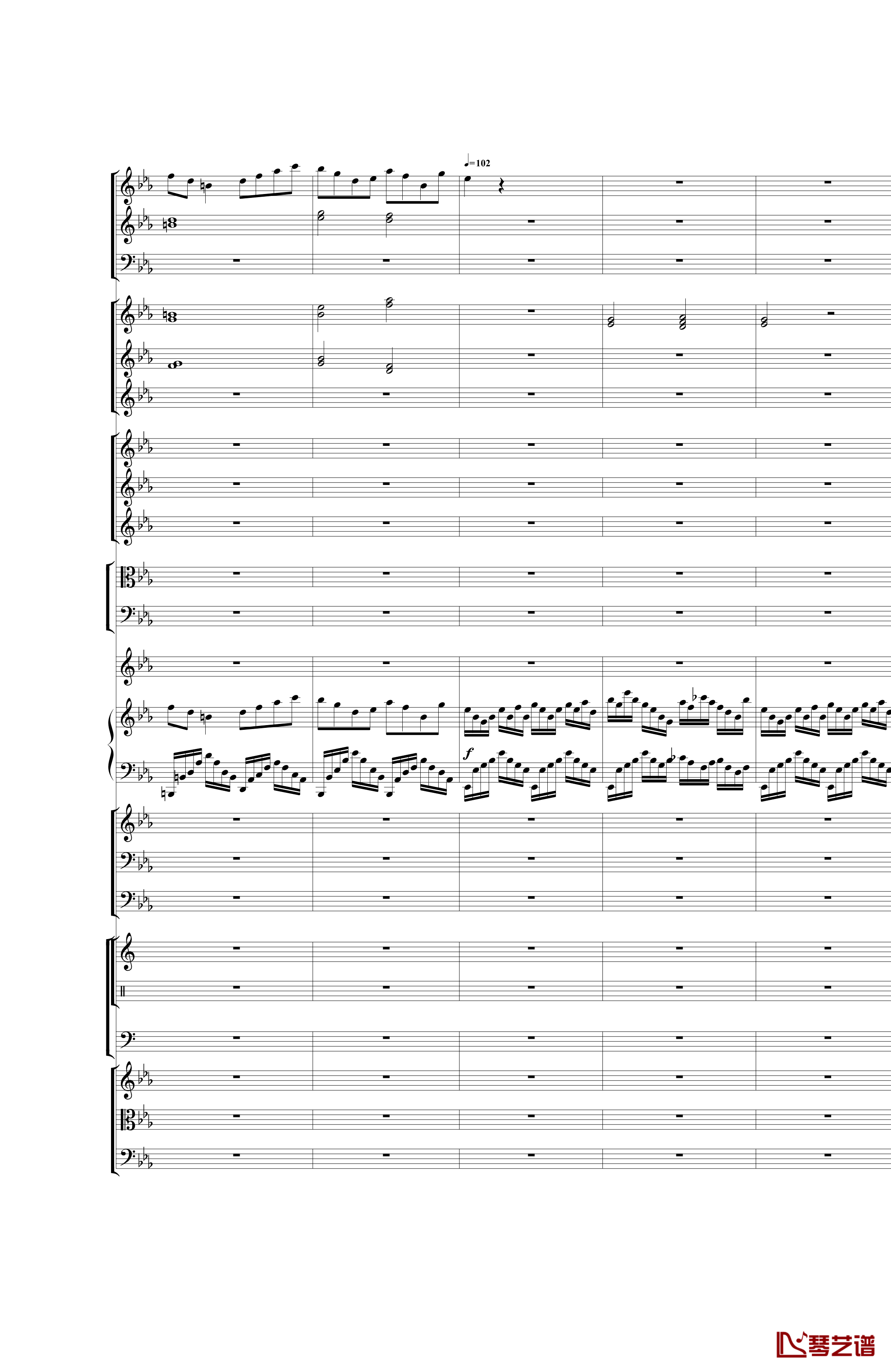 Piano Concerto No.3 in E Flat minor钢琴谱 I.Moderto-热情而辉煌47