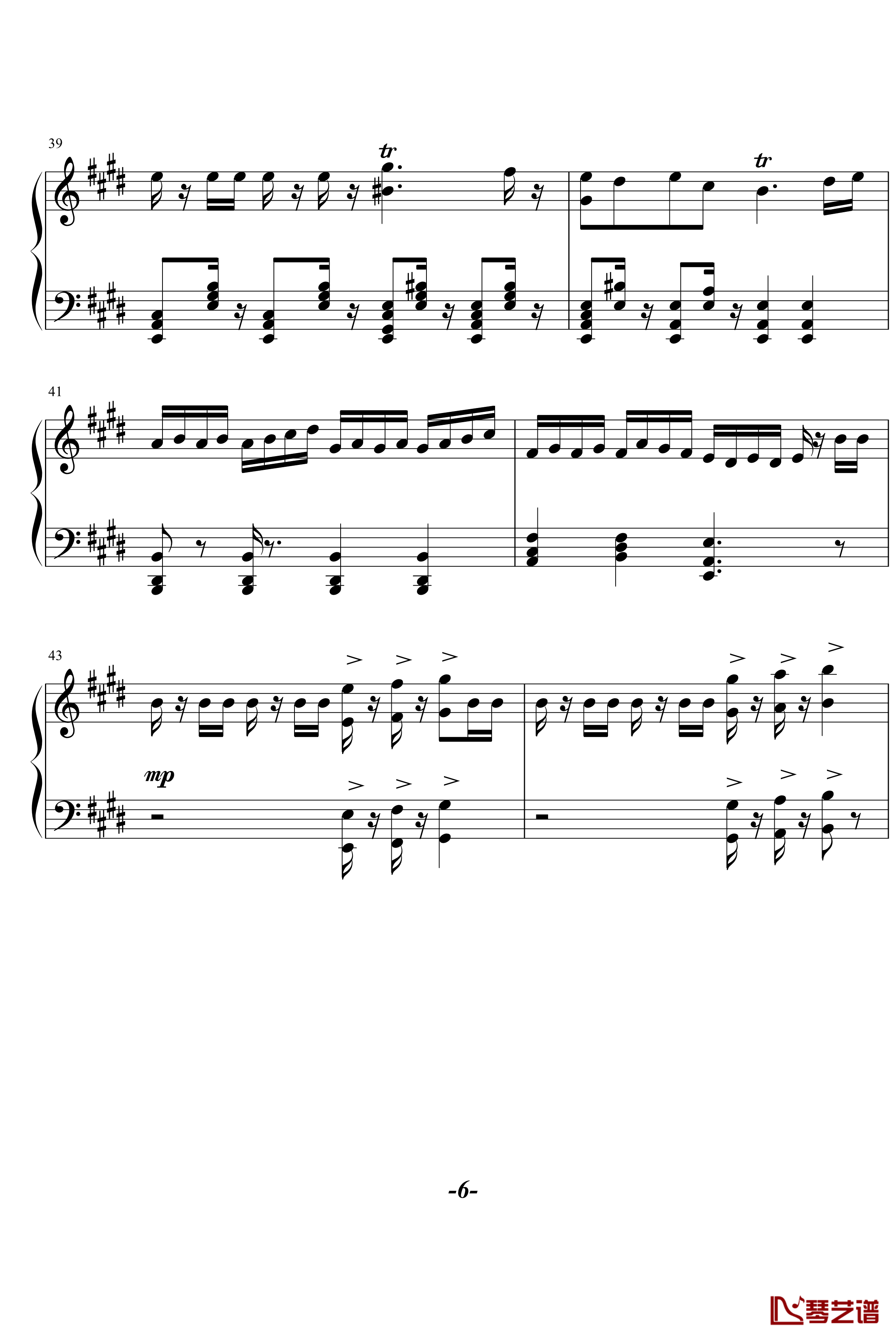 威廉退尔序曲钢琴谱-罗西尼6