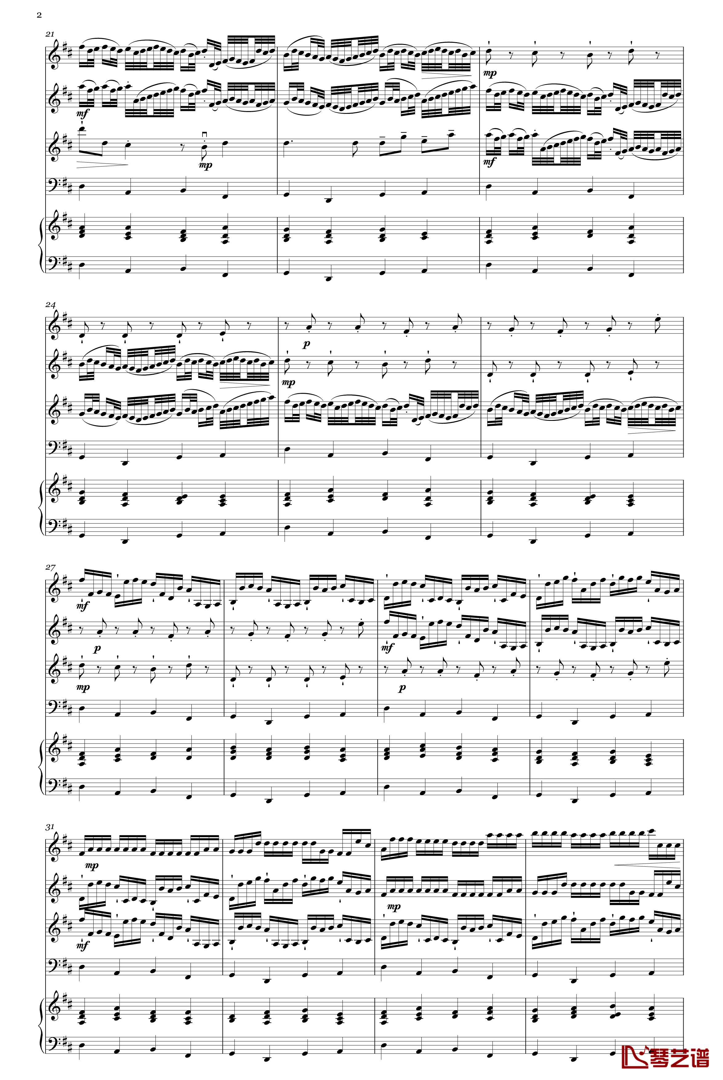 卡农D大调原版钢琴谱-帕赫贝尔-Pachelbel2