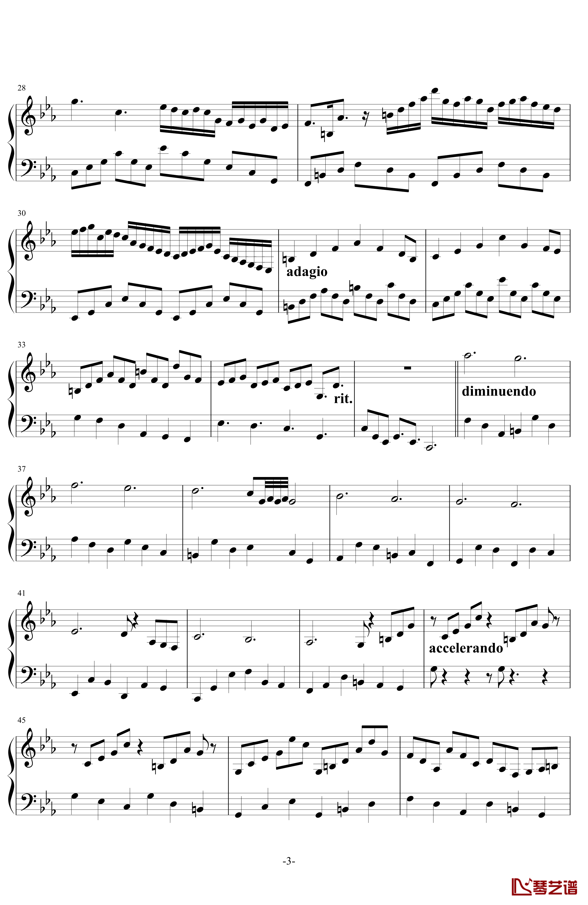 Nocturne in C minor钢琴谱-舍勒七世3