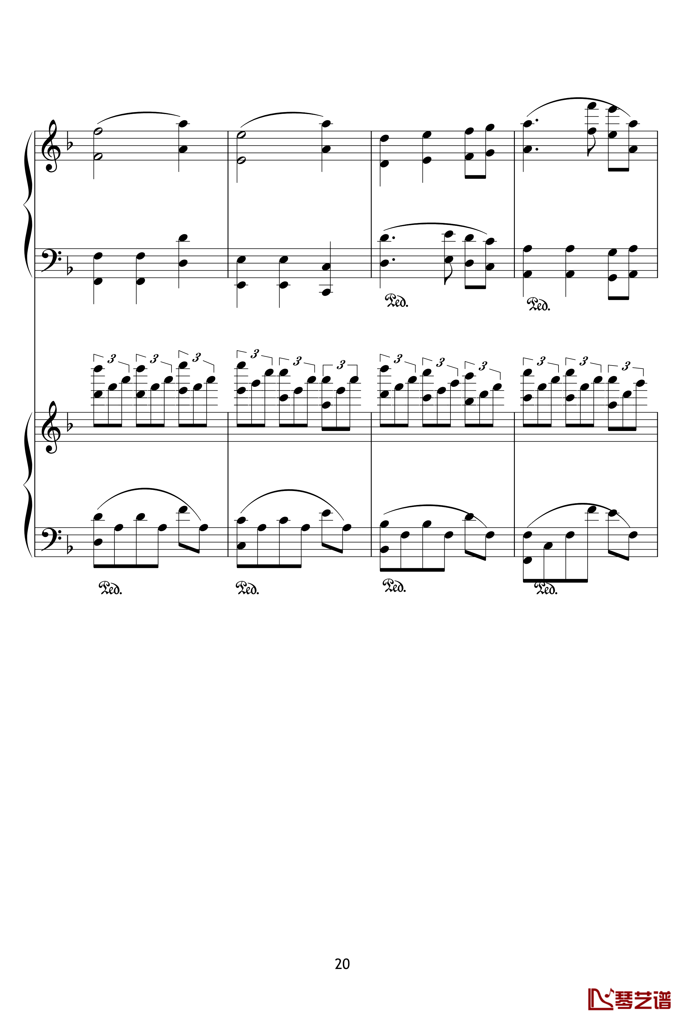 X战记插曲钢琴谱-宿命-双钢琴版-影视20