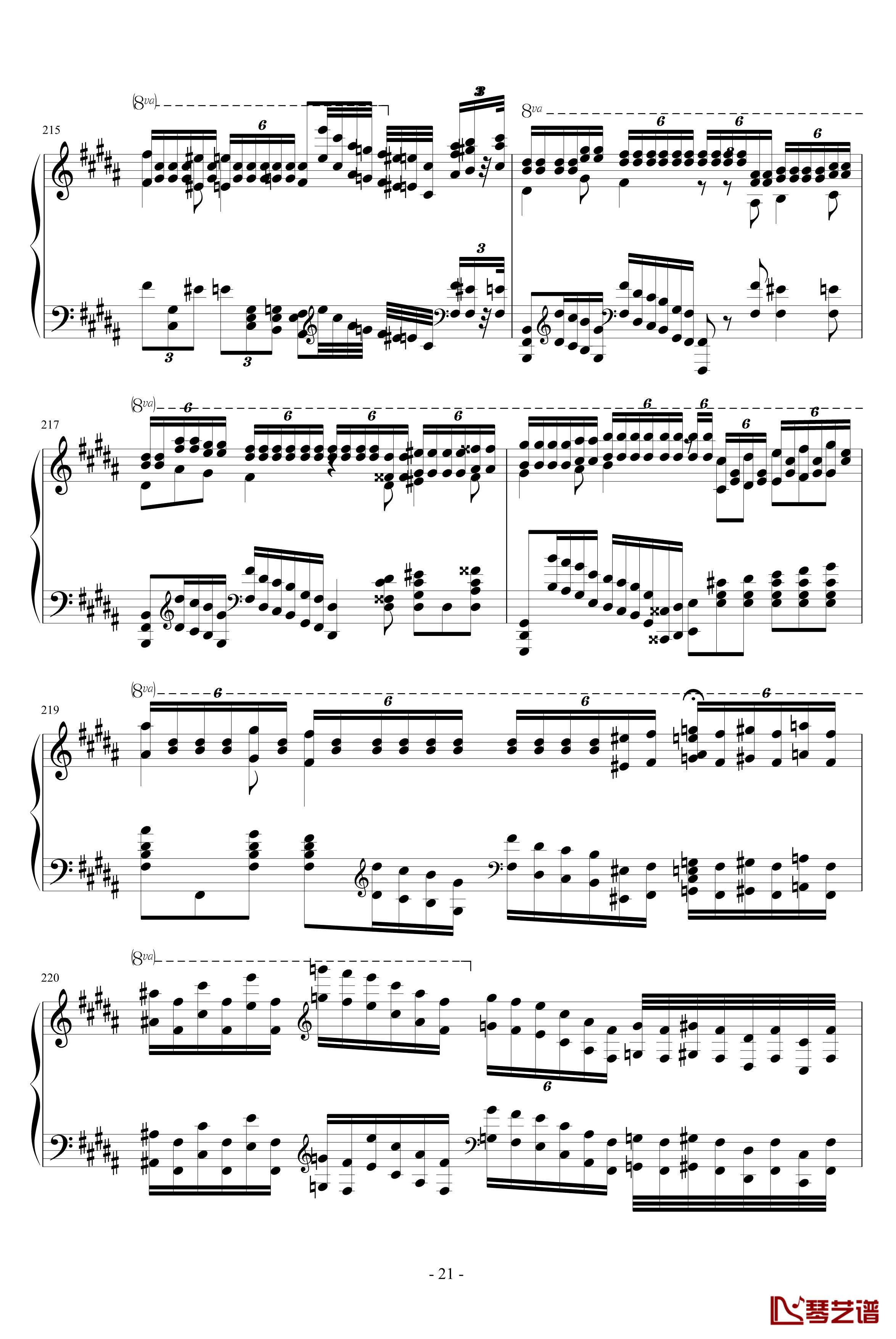 诺玛的回忆钢琴谱-十大最难钢琴曲之一-李斯特21