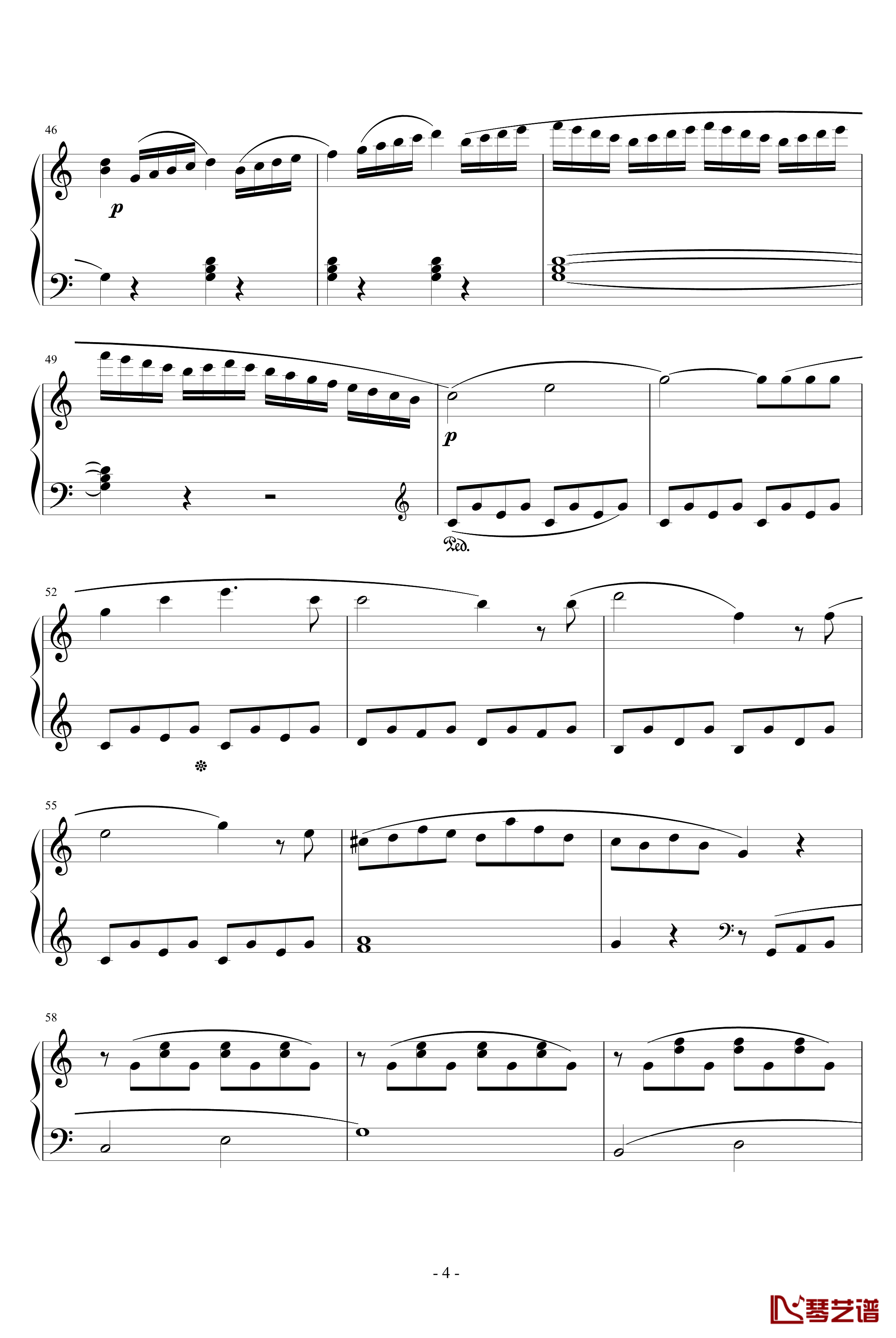 小奏鸣曲钢琴谱-Op20.No.1-库劳4