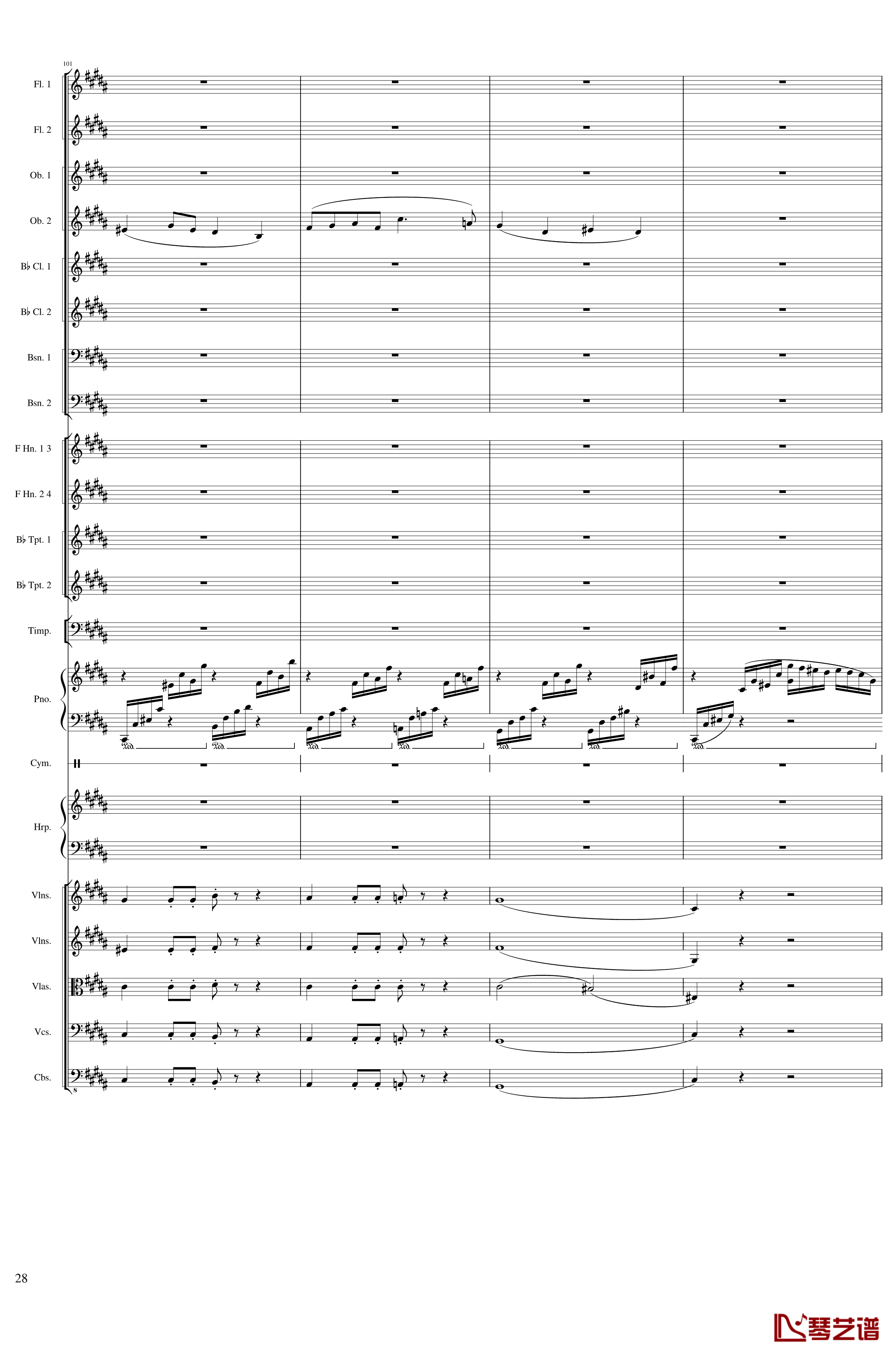 Symphonic Poem No.3, Op.91 Part 3钢琴谱-一个球28