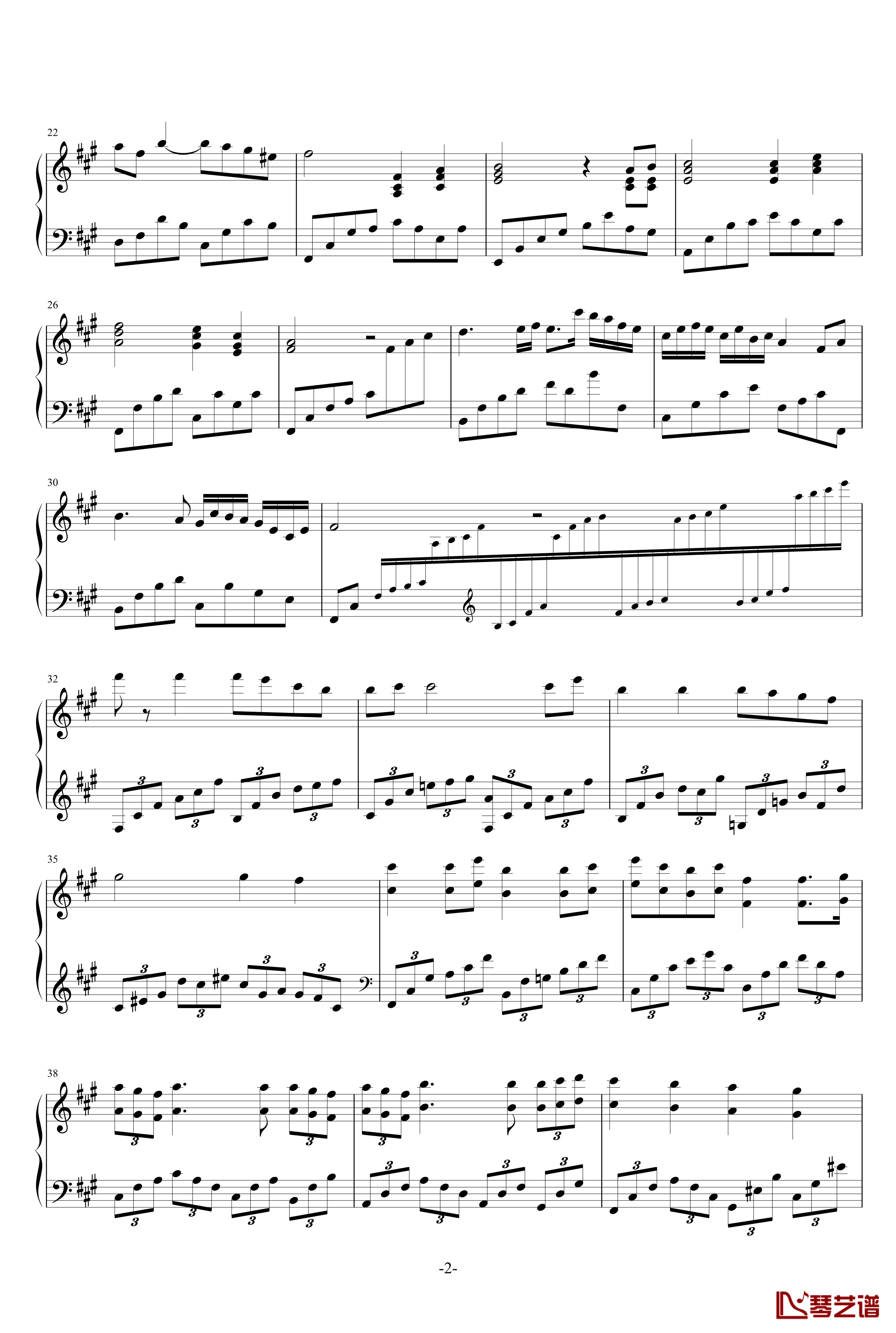 中秋月钢琴谱-乐之琴2