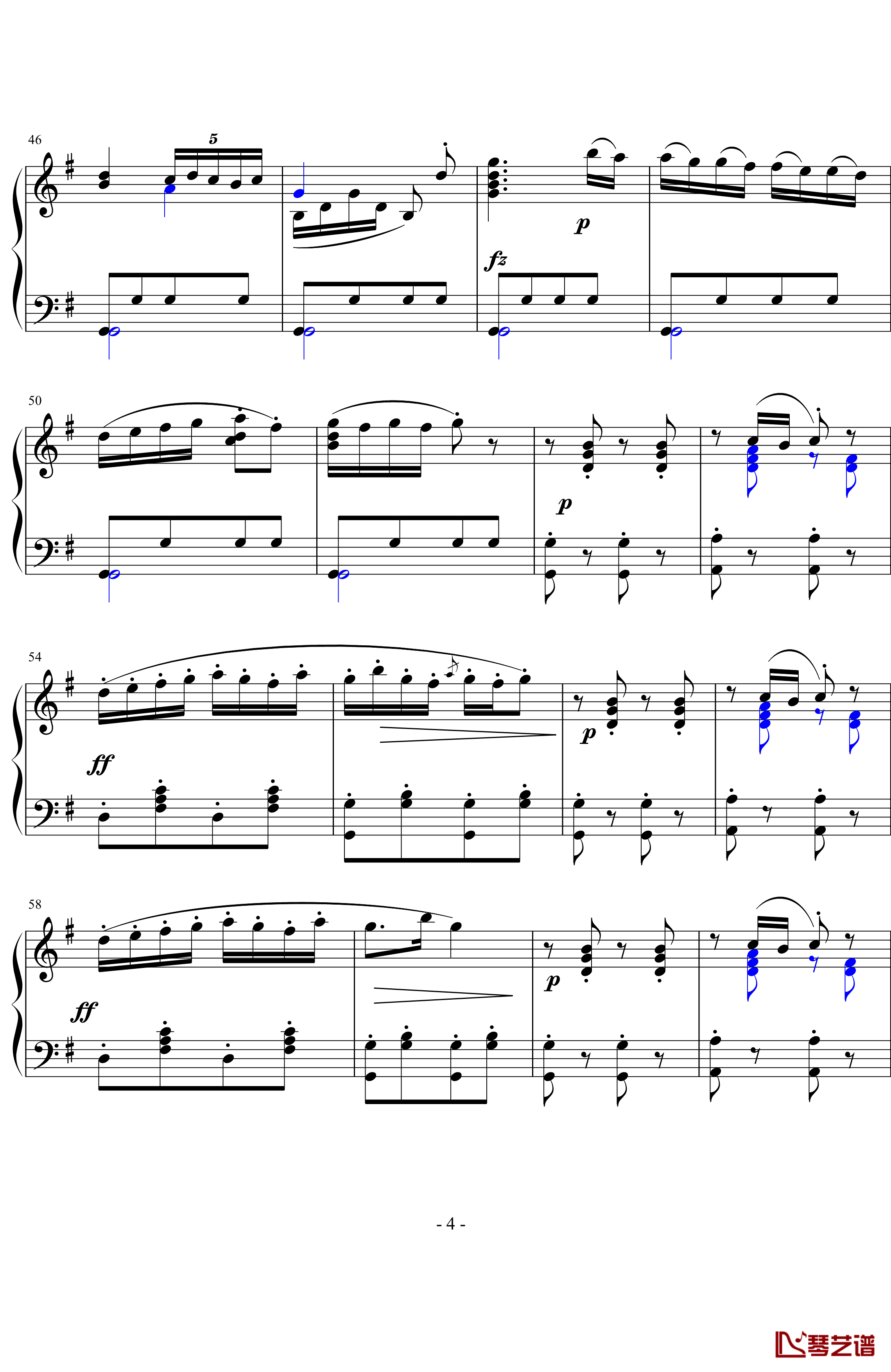 吉普赛回旋曲钢琴谱-海顿4