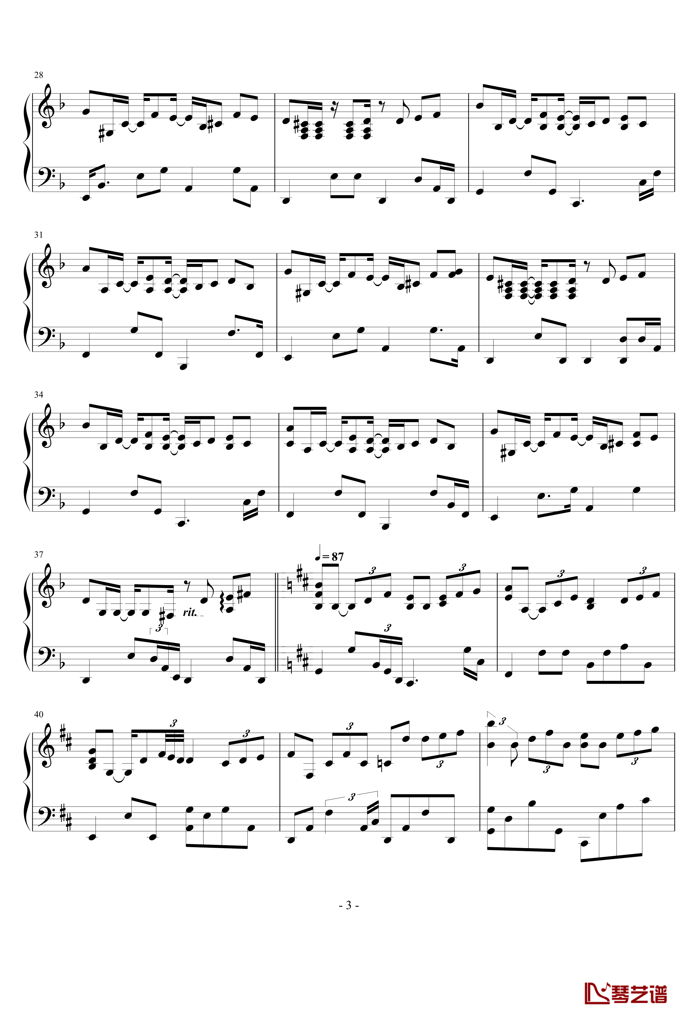 Autumn Leaves钢琴谱-完美演奏版-Yiruma3